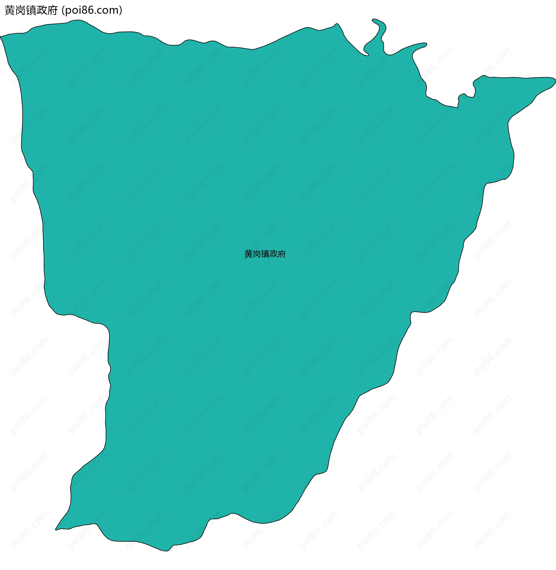 黄岗镇政府边界地图