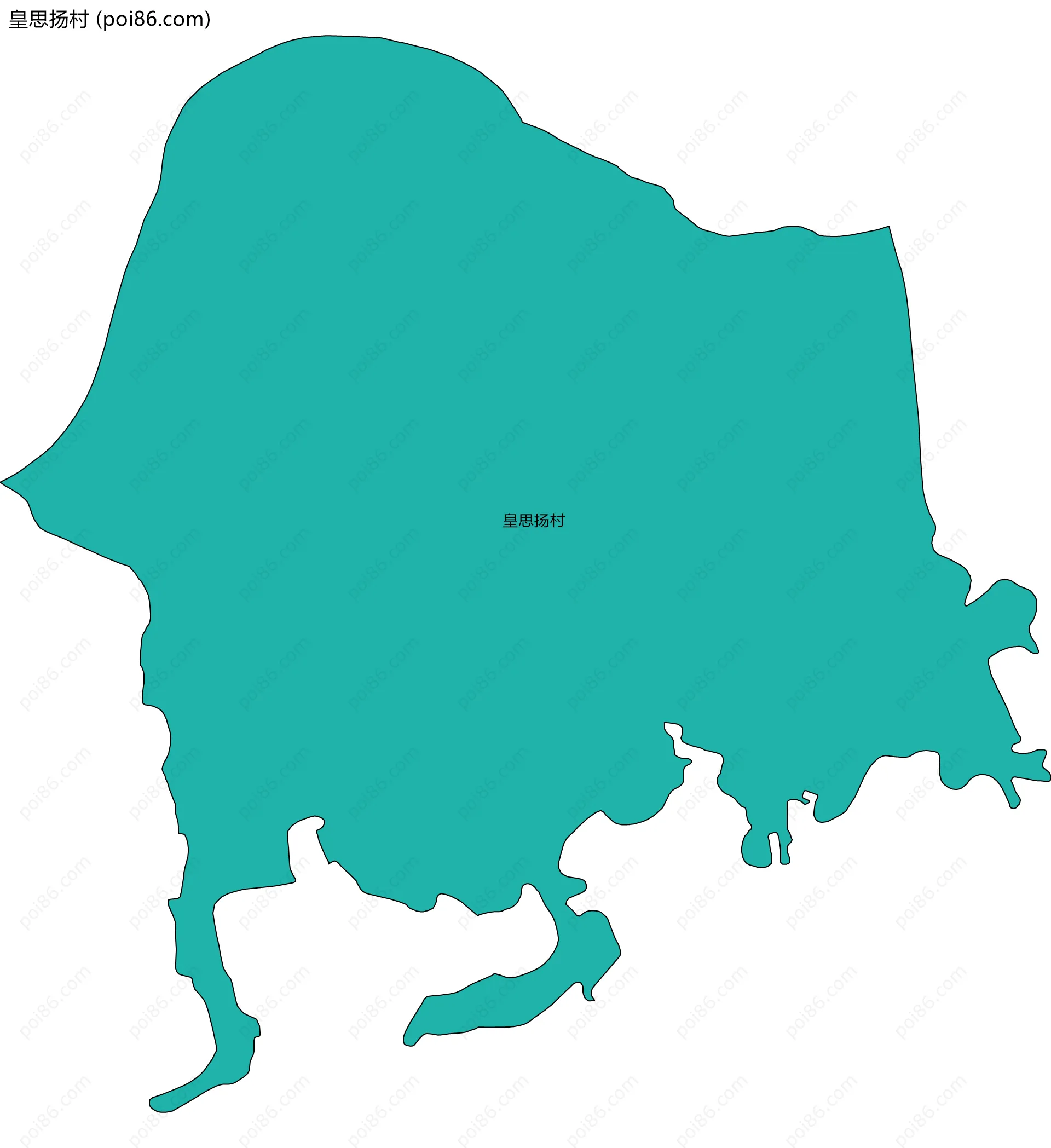 皇思扬村边界地图