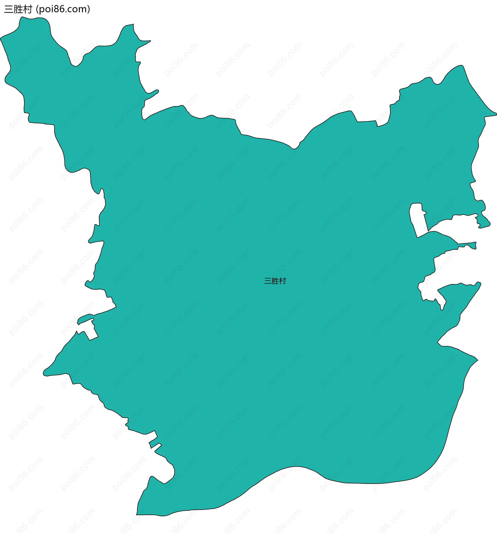 三胜村边界地图