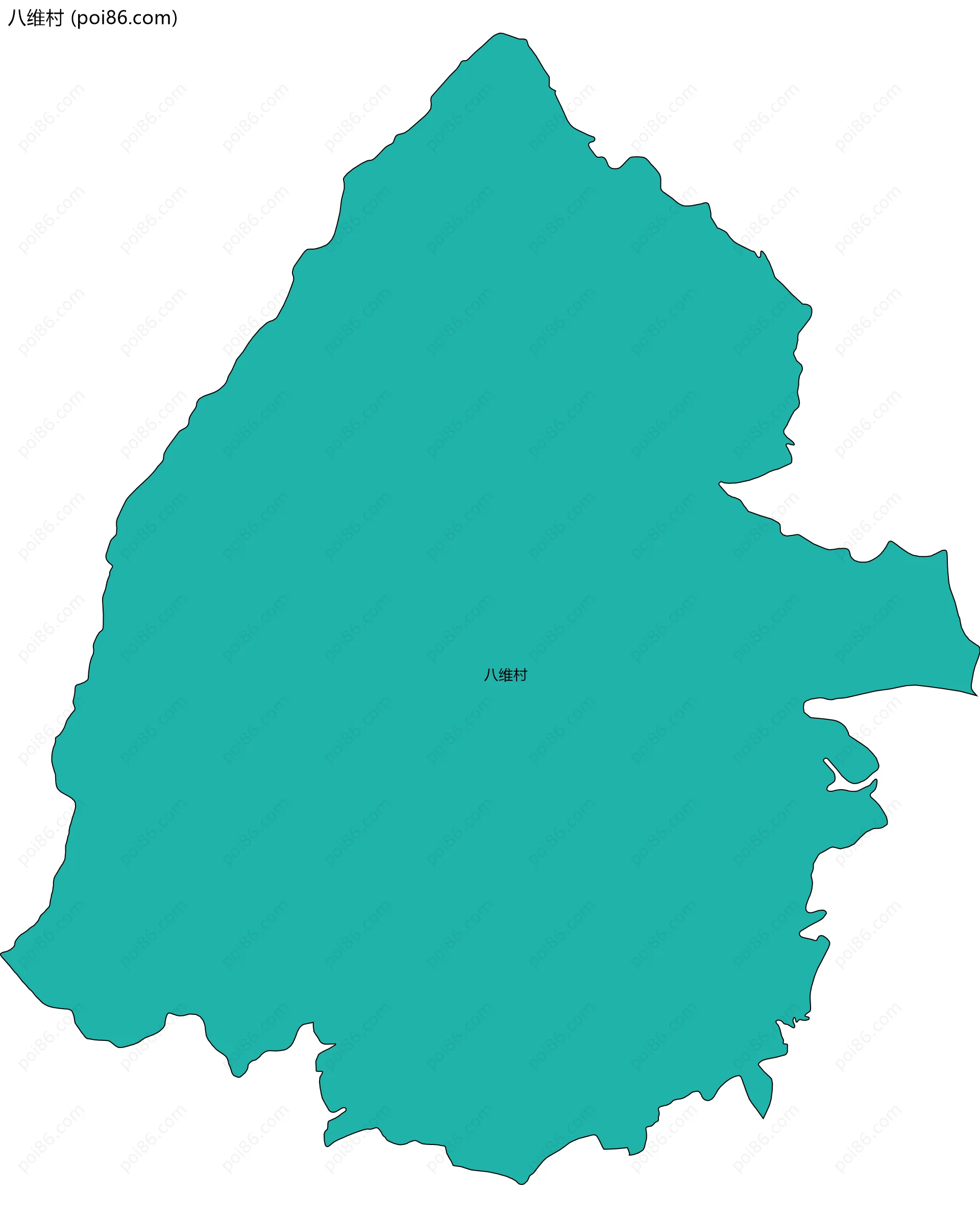 八维村边界地图