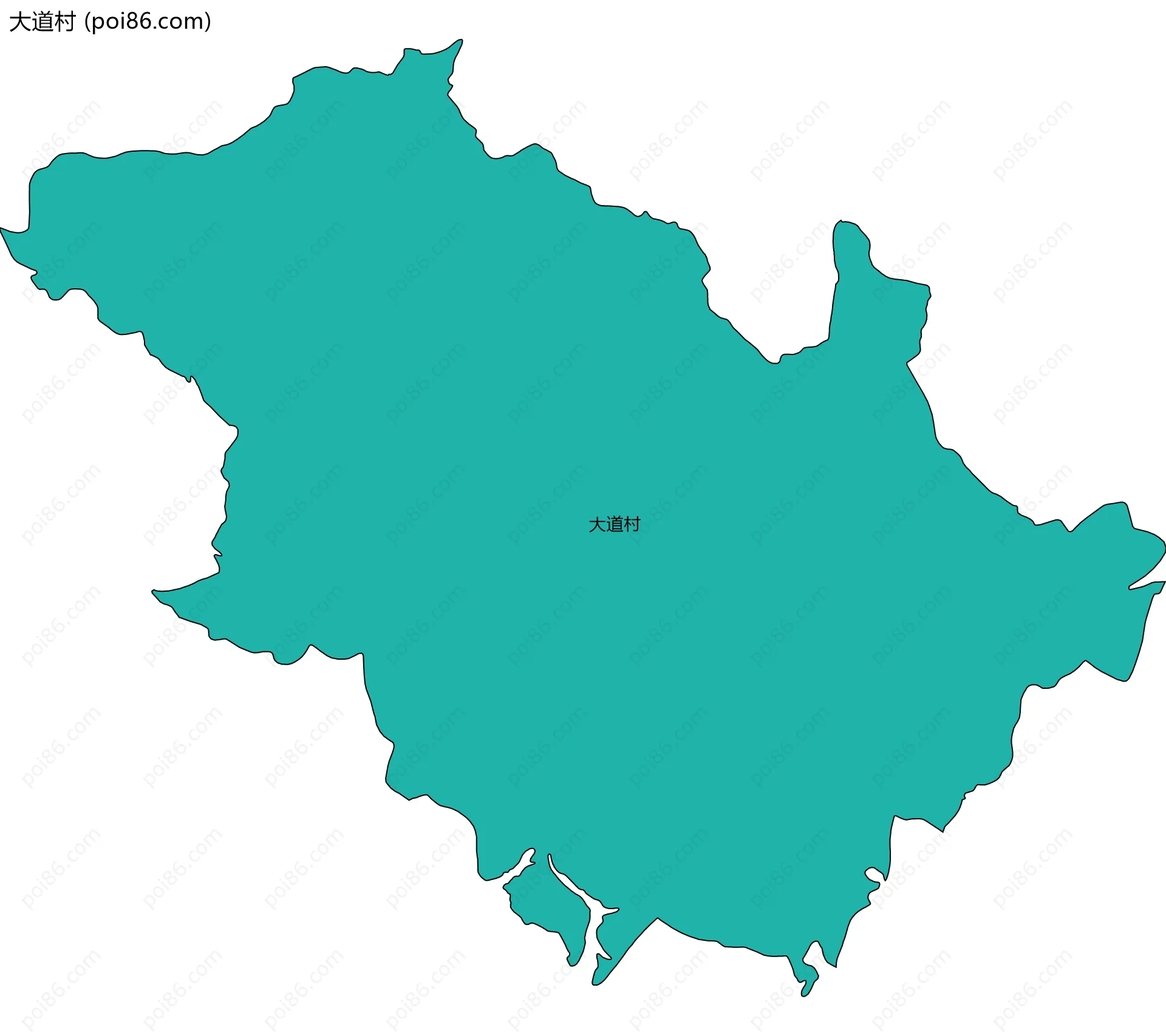 大道村边界地图