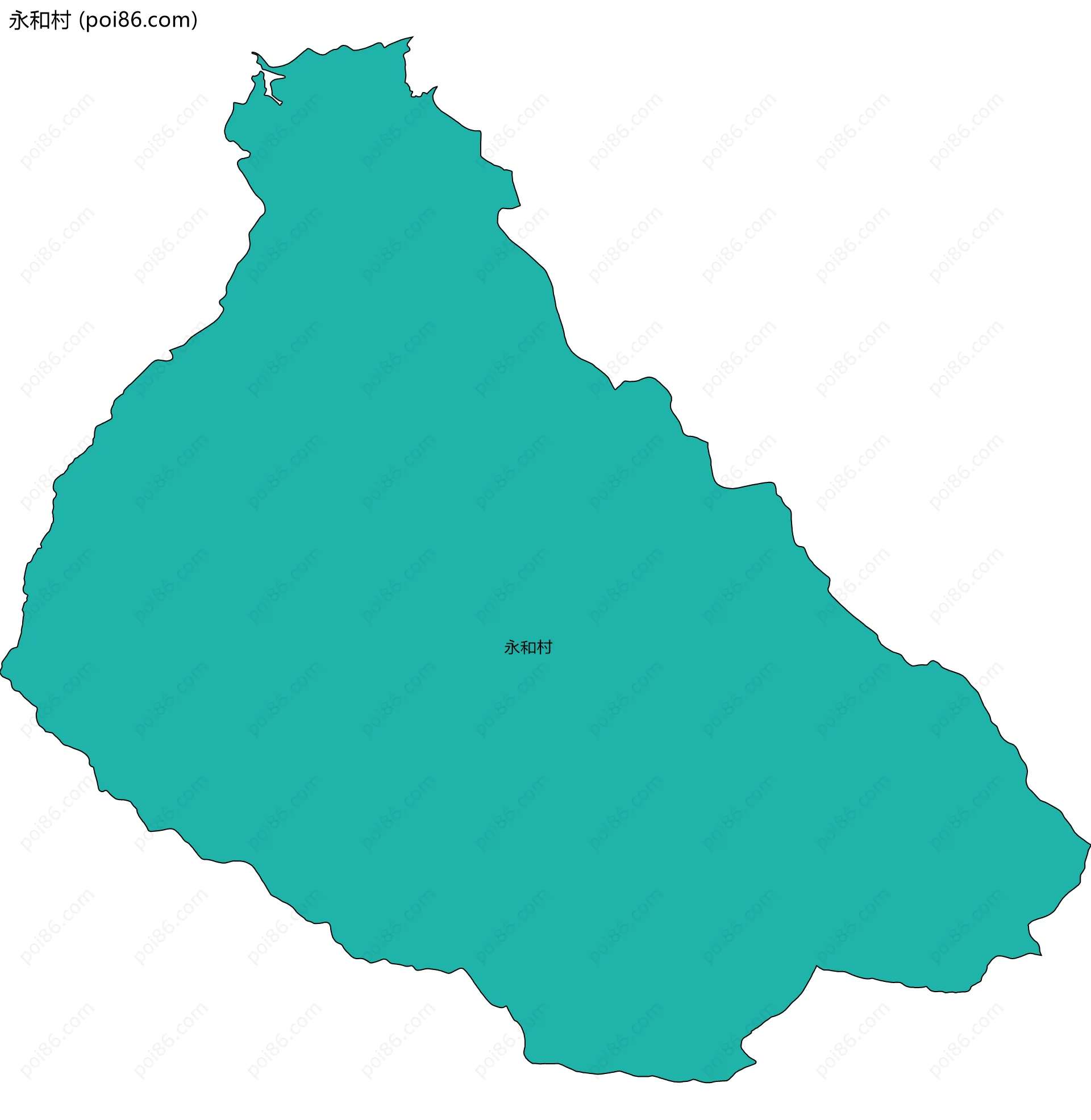 永和村边界地图