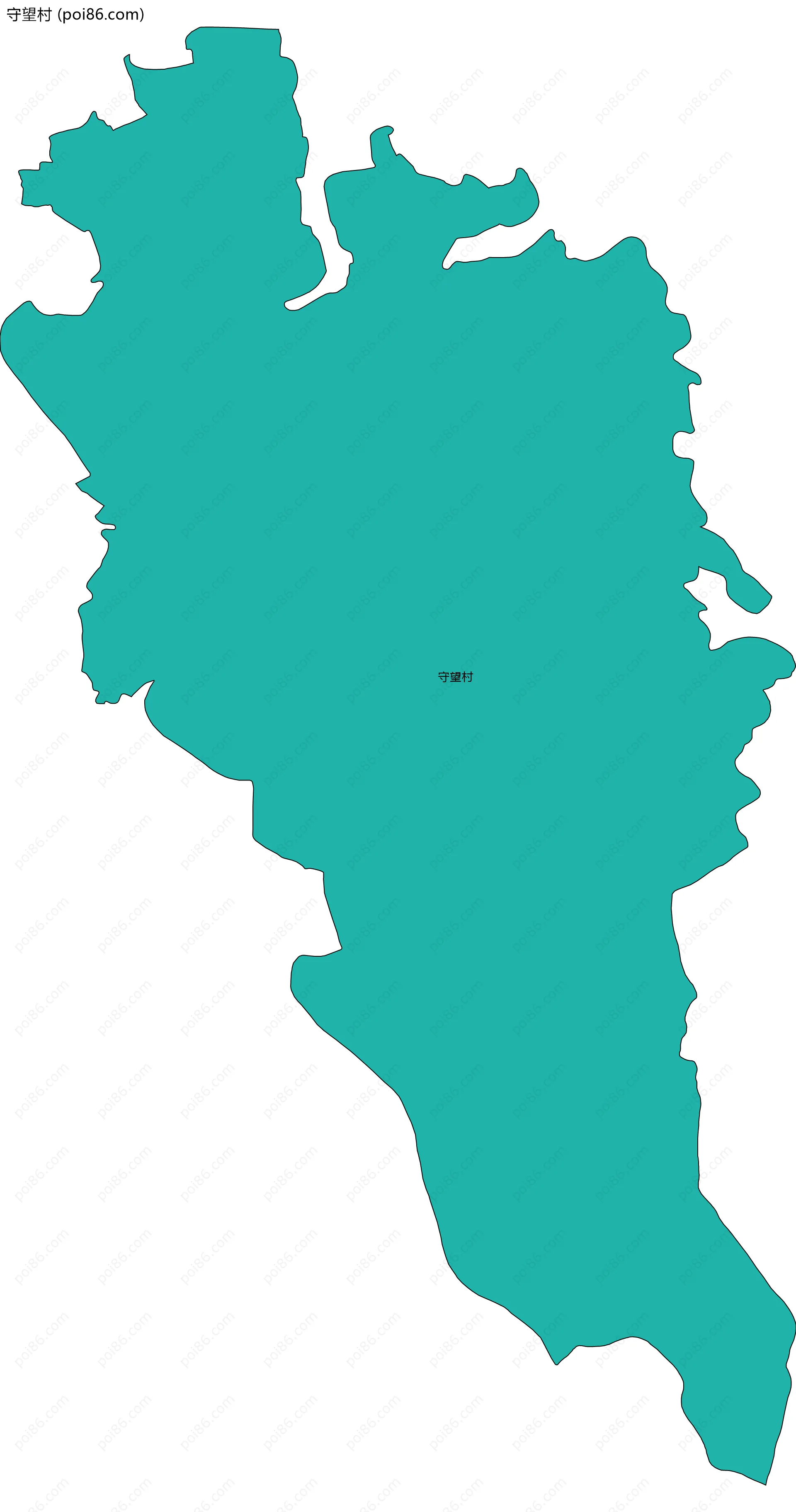 守望村边界地图