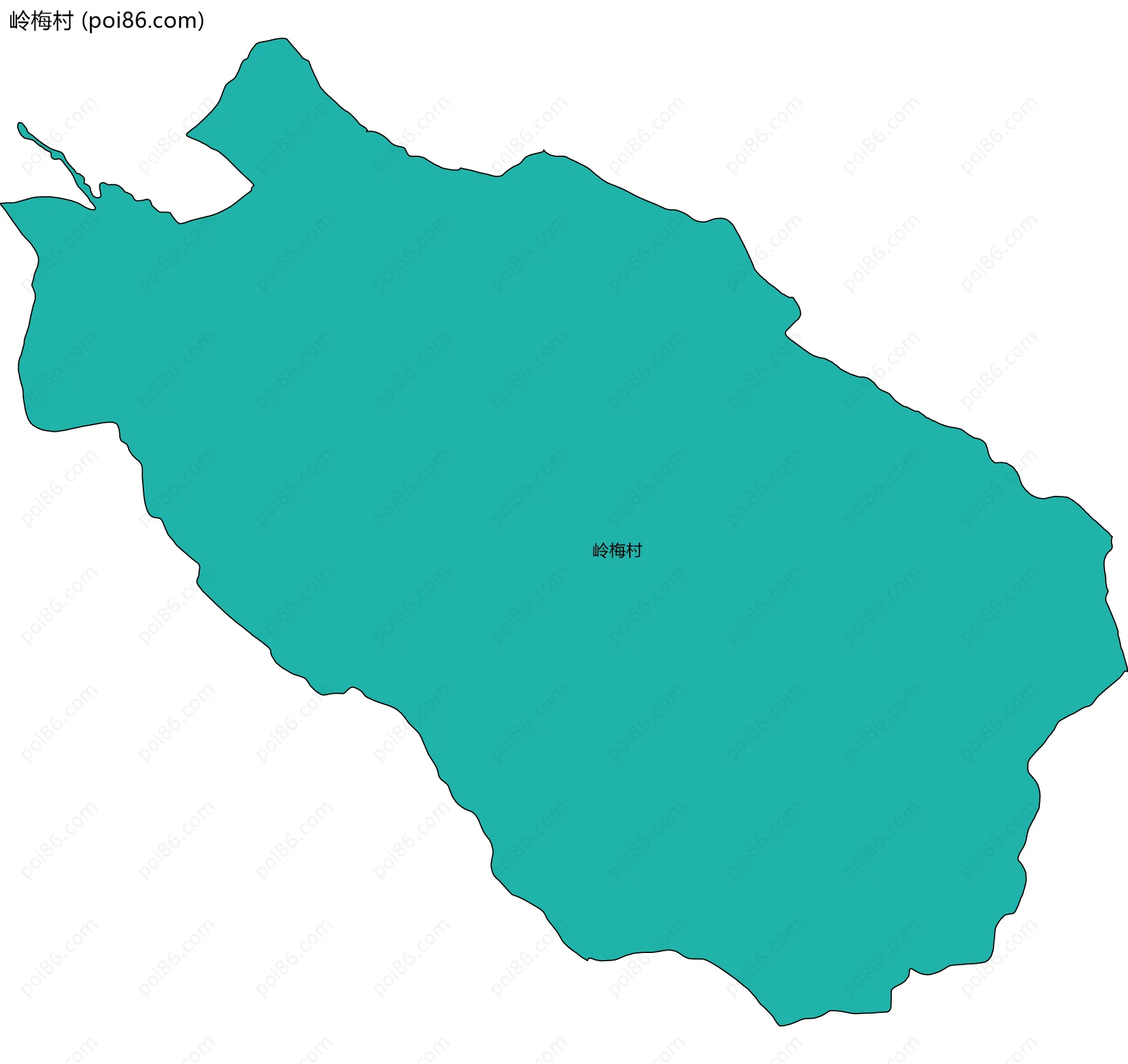岭梅村边界地图