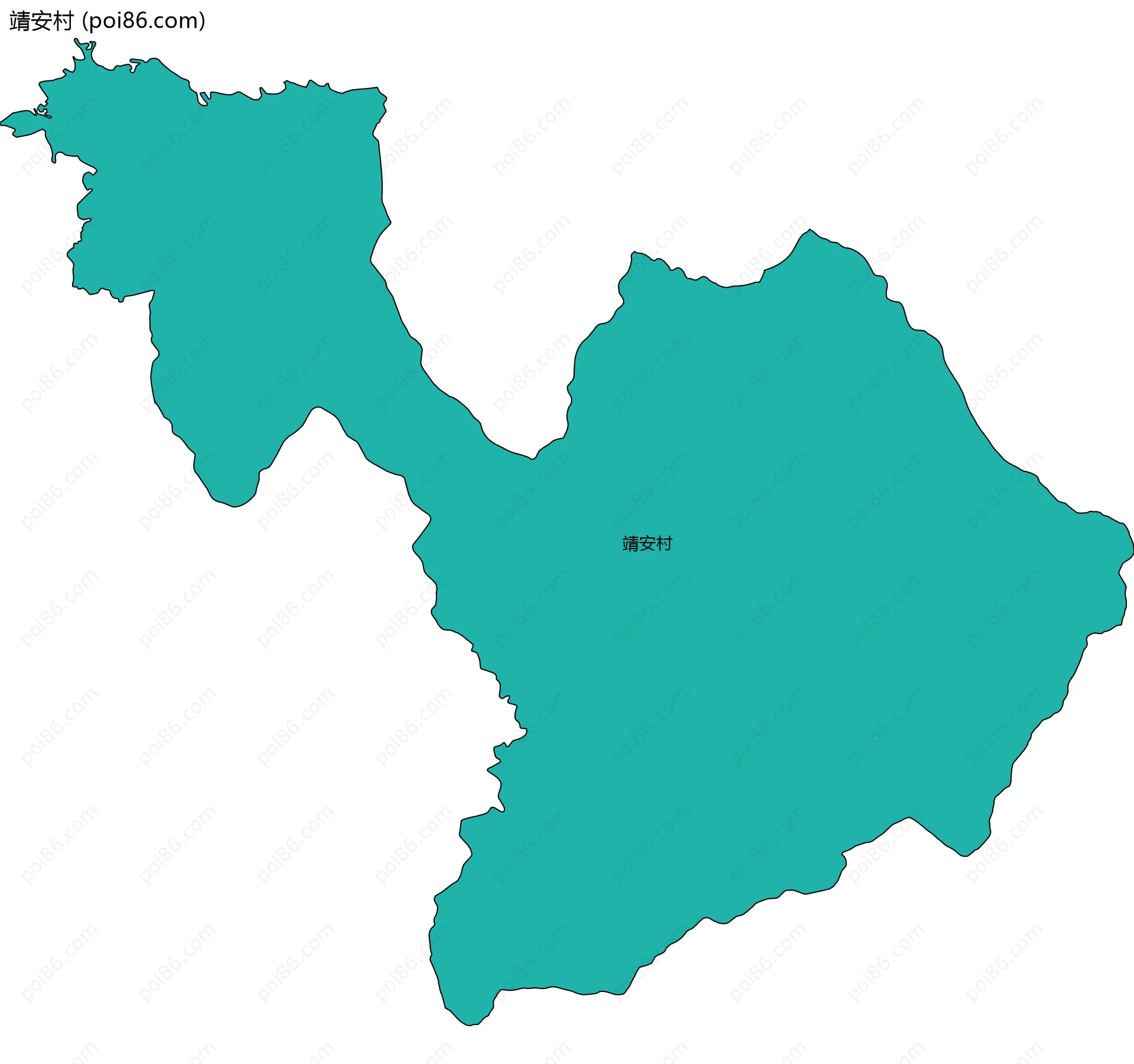 靖安村边界地图
