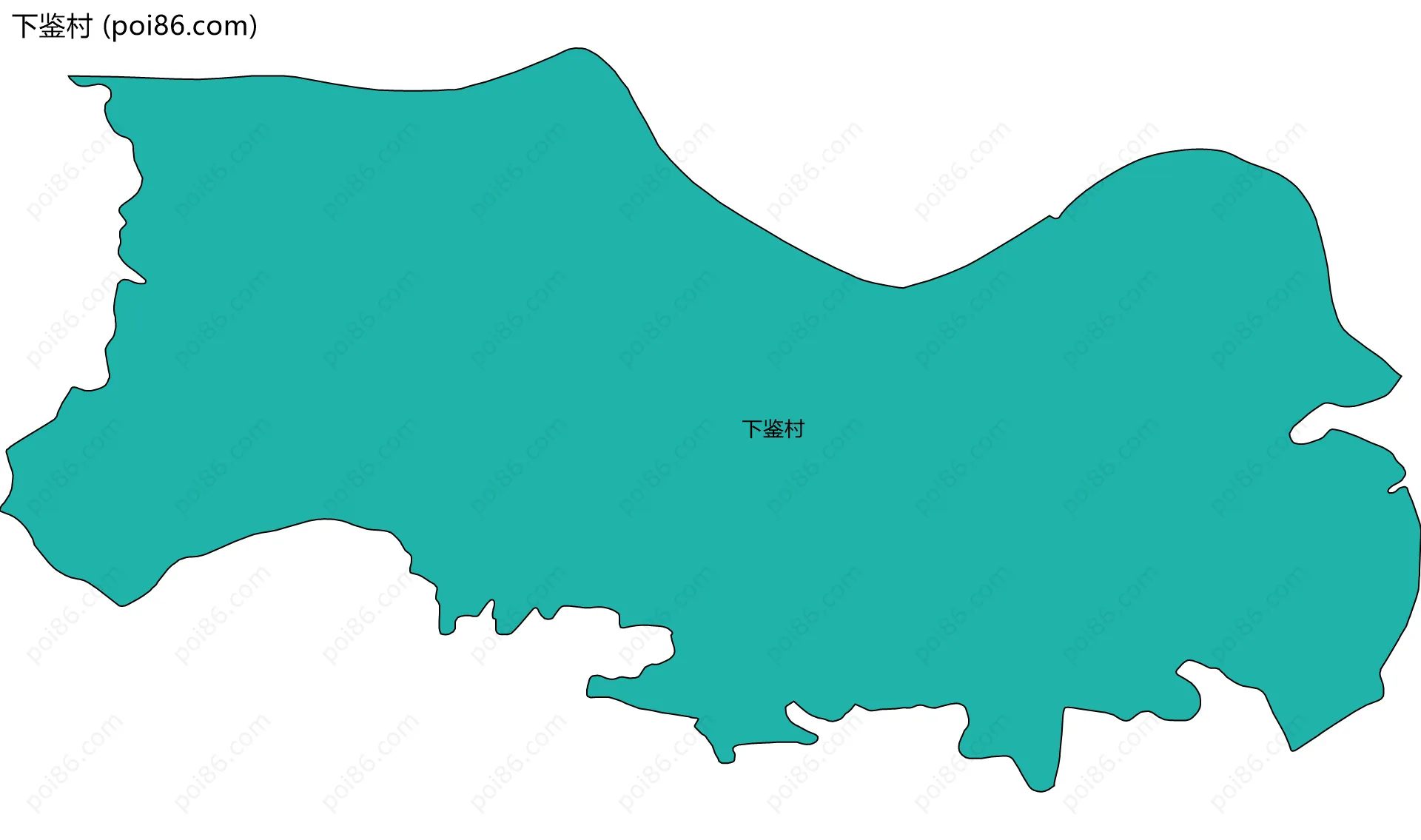 下鉴村边界地图