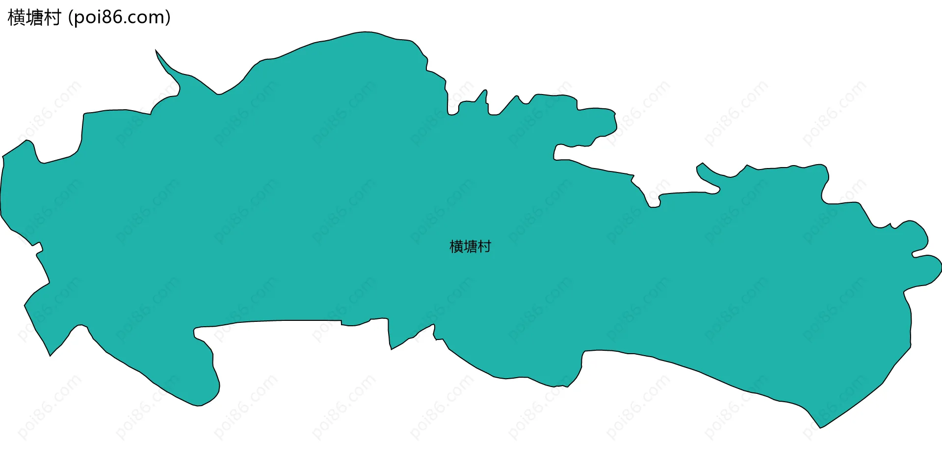 横塘村边界地图