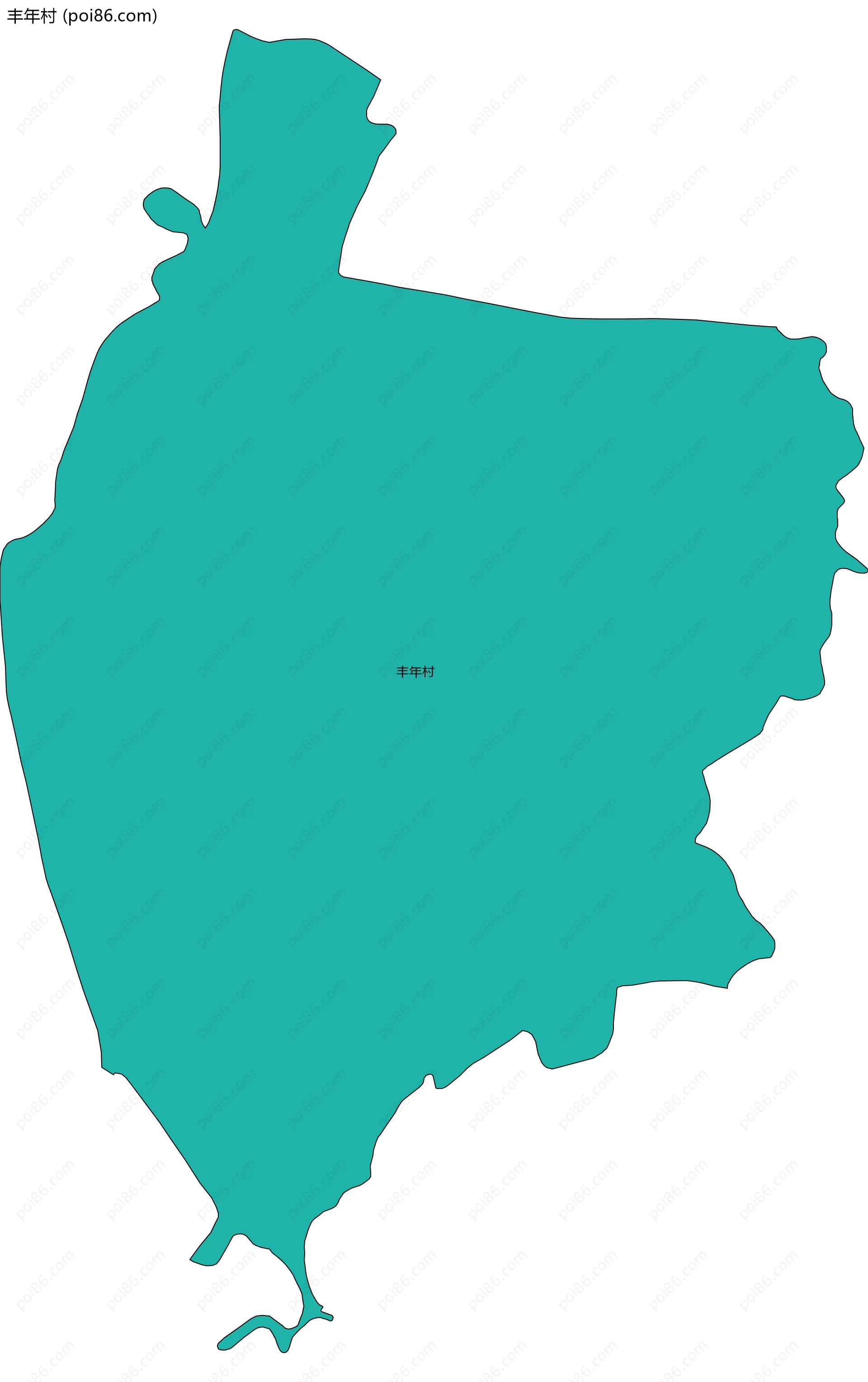 丰年村边界地图