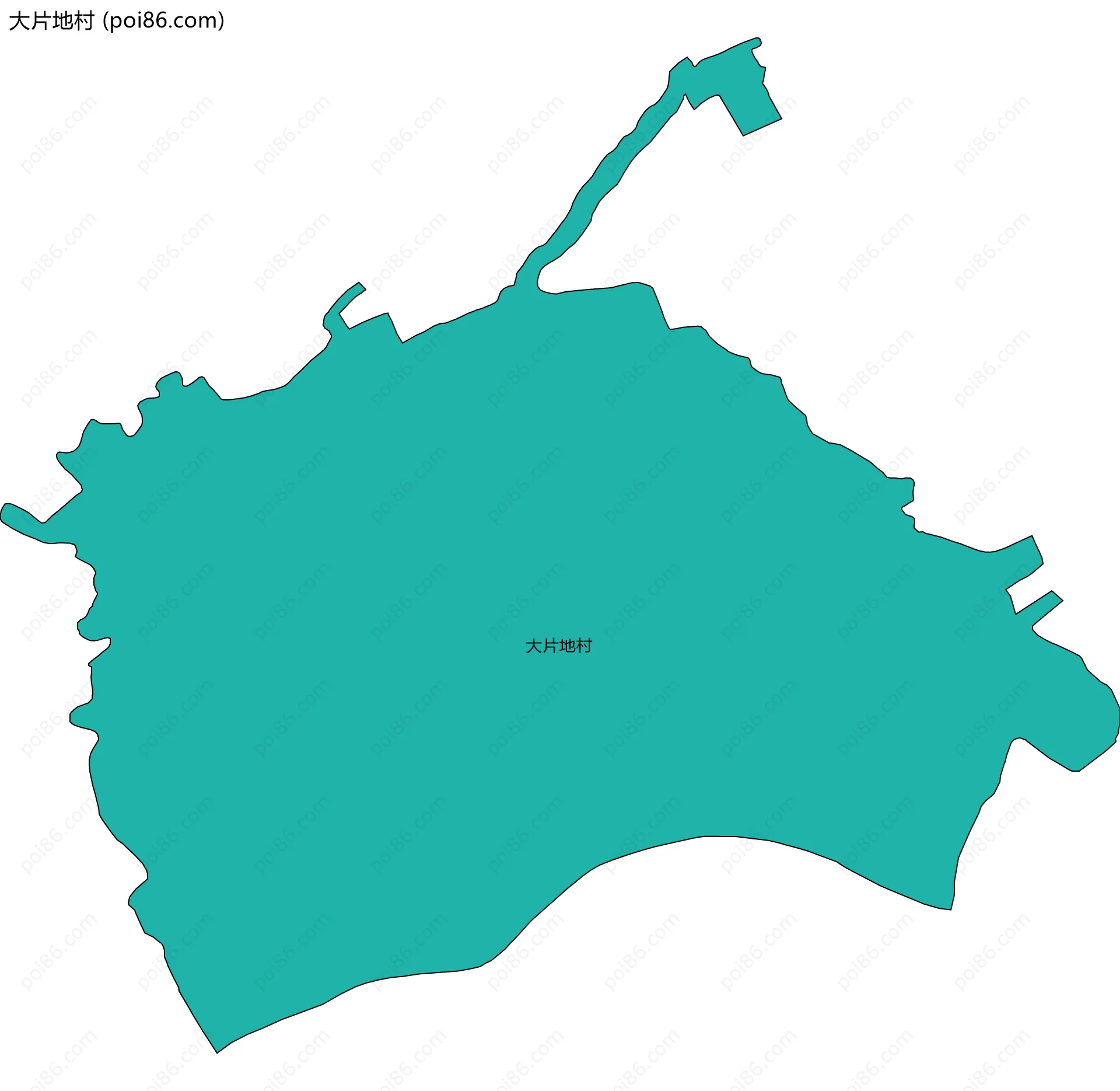 大片地村边界地图