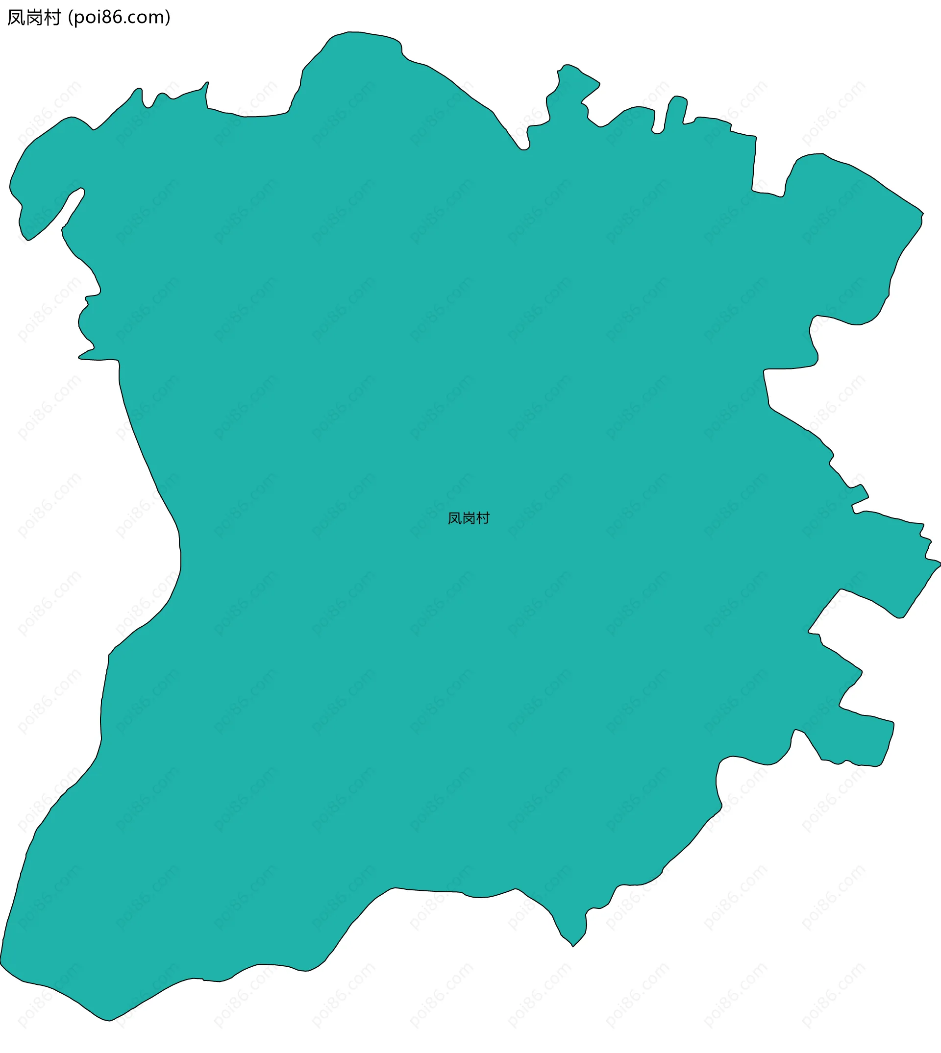 凤岗村边界地图