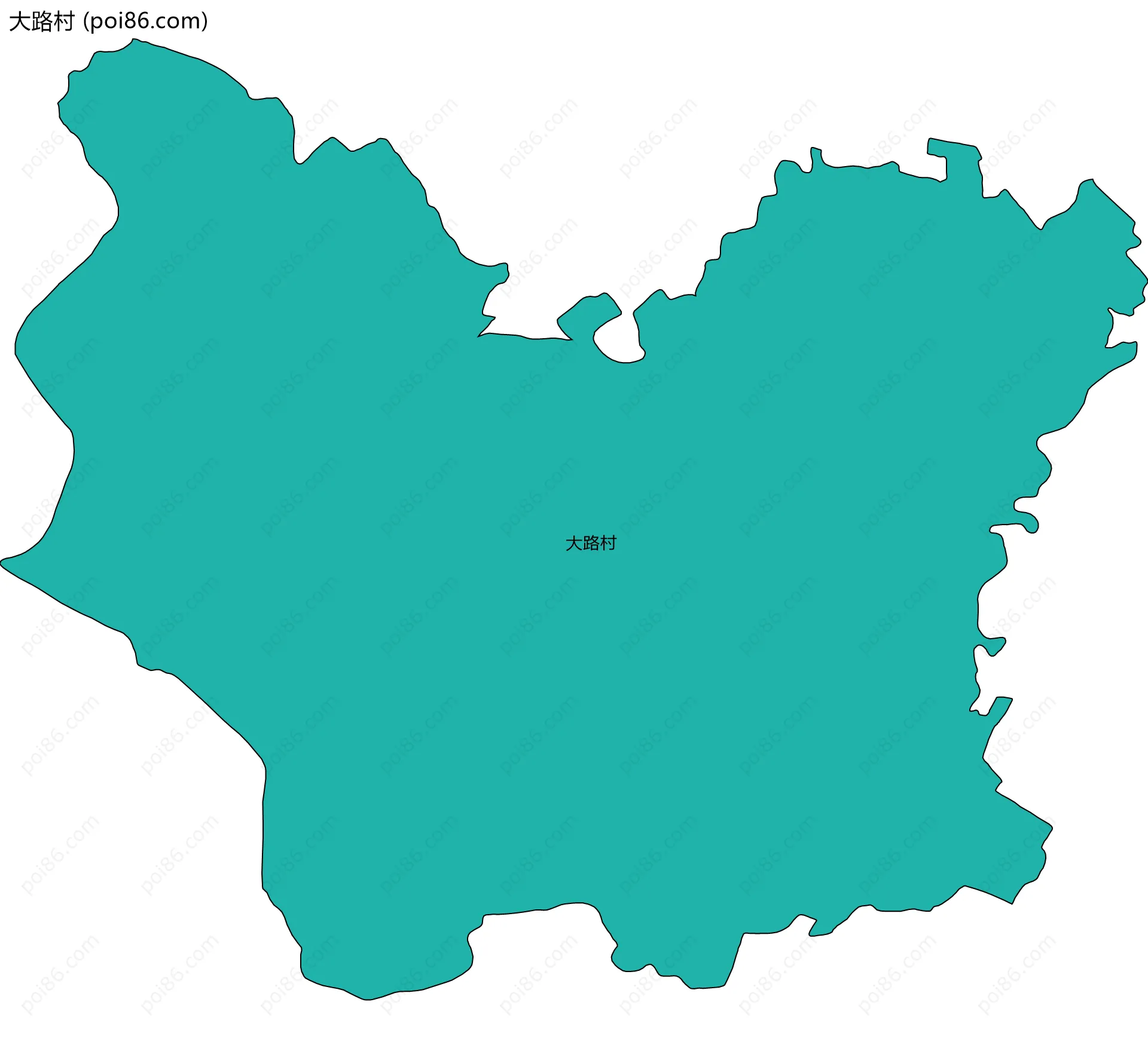 大路村边界地图