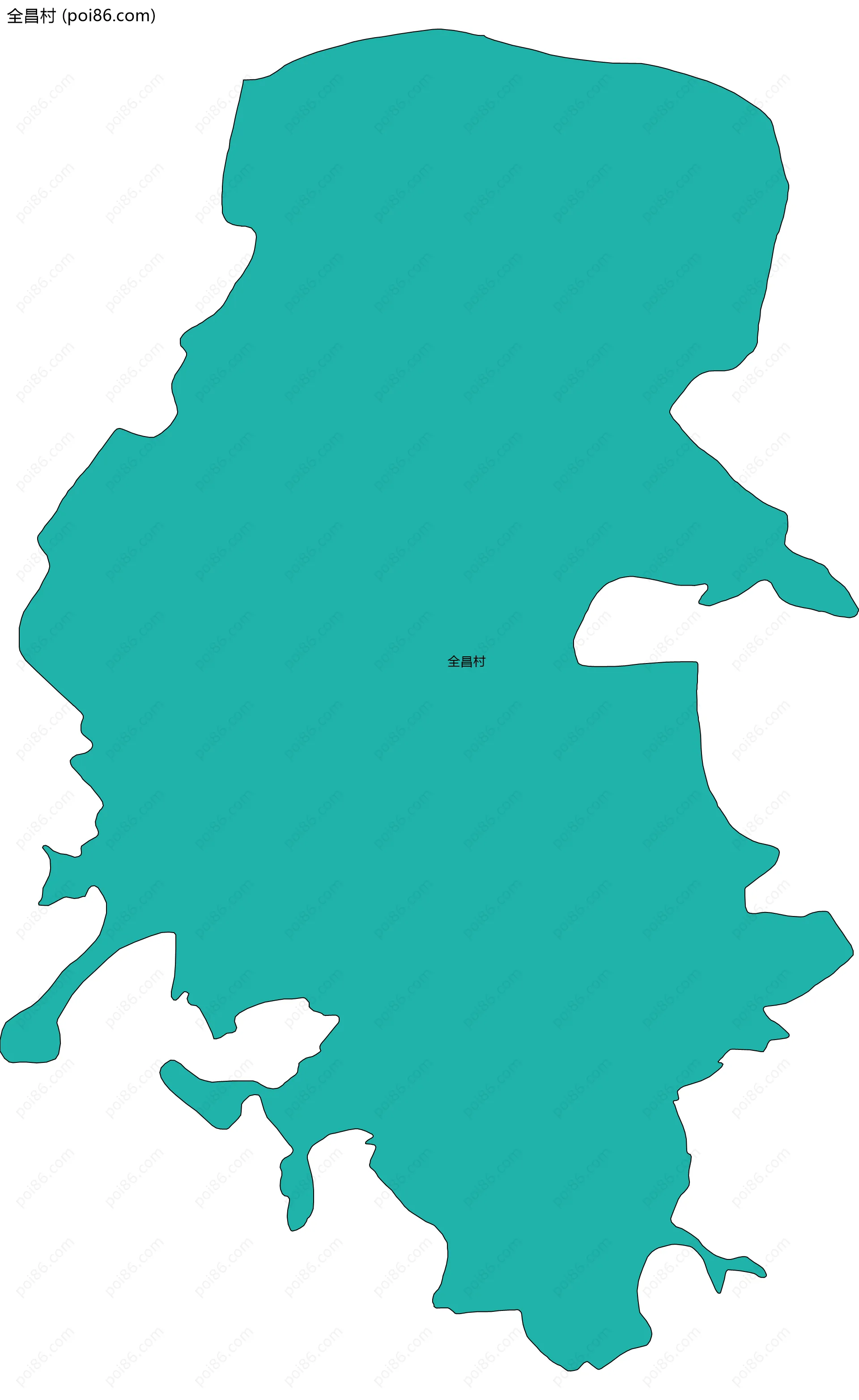 全昌村边界地图