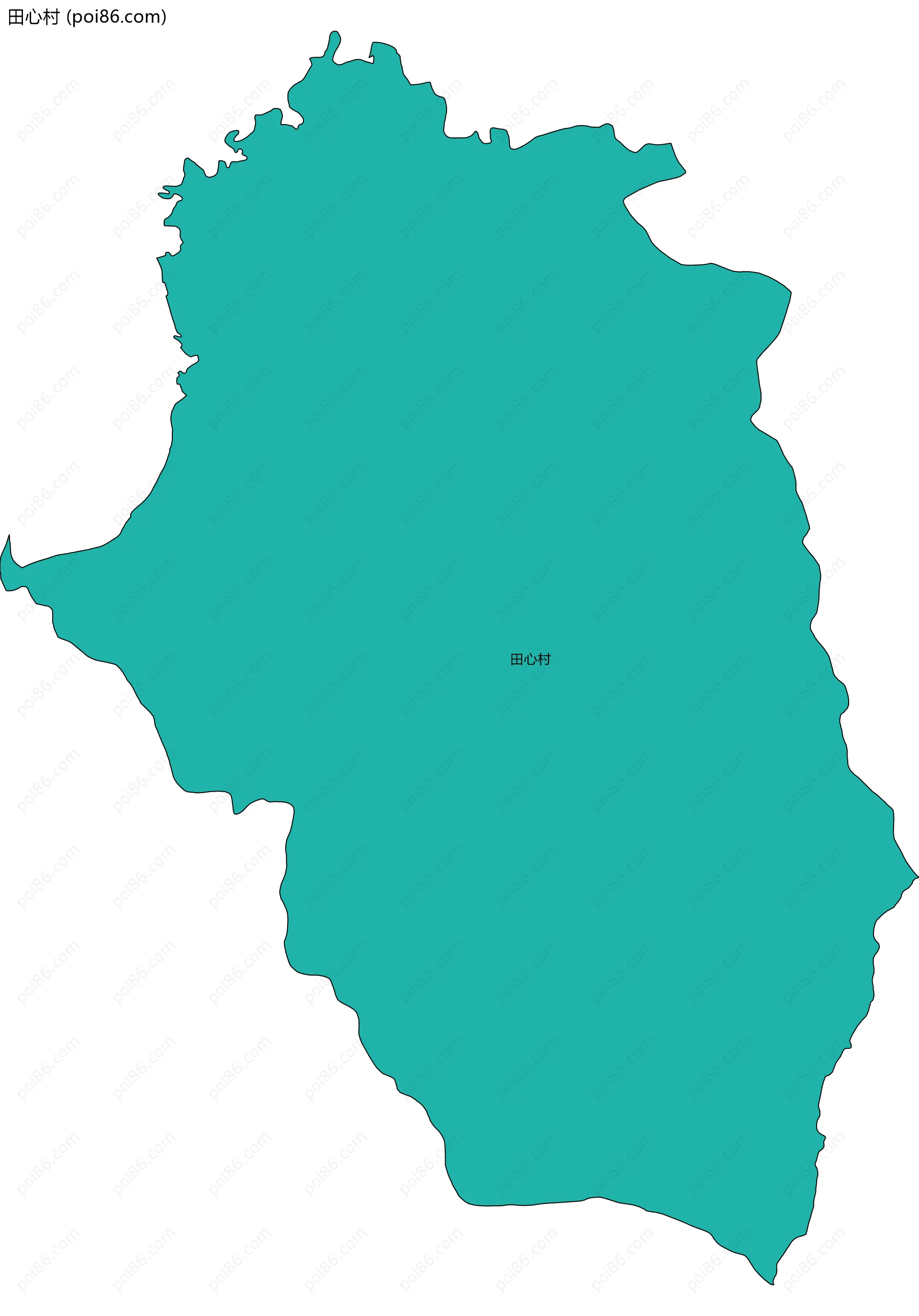 田心村边界地图