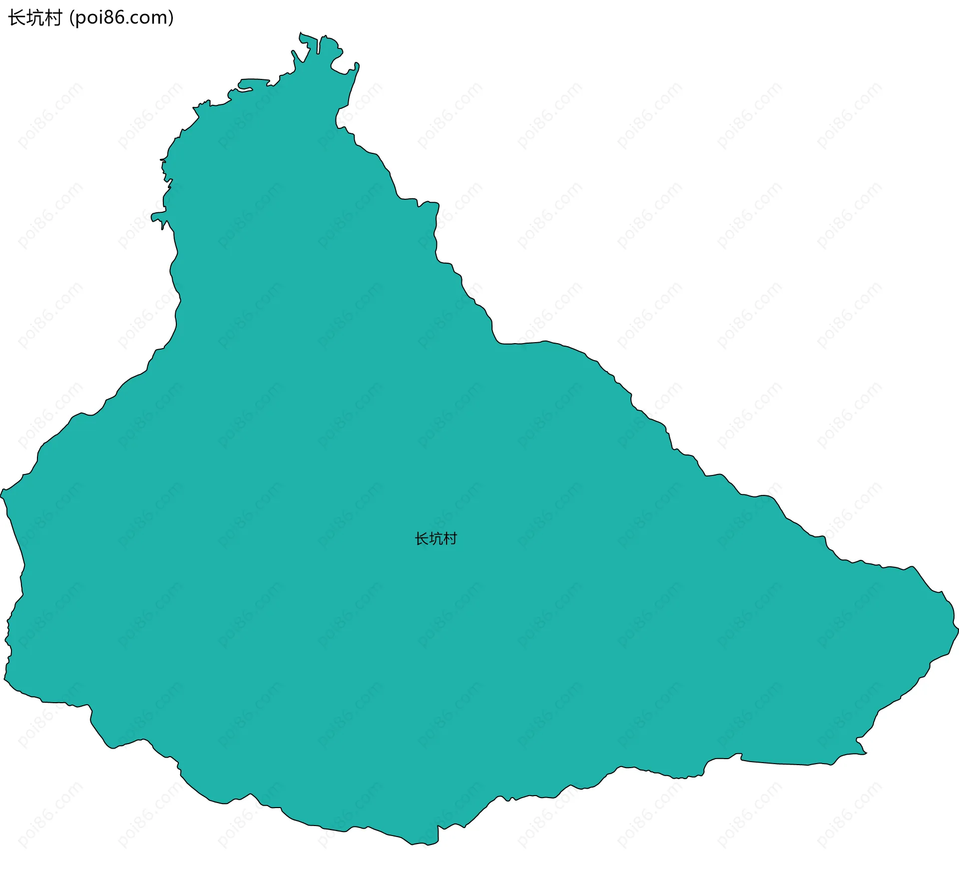 长坑村边界地图