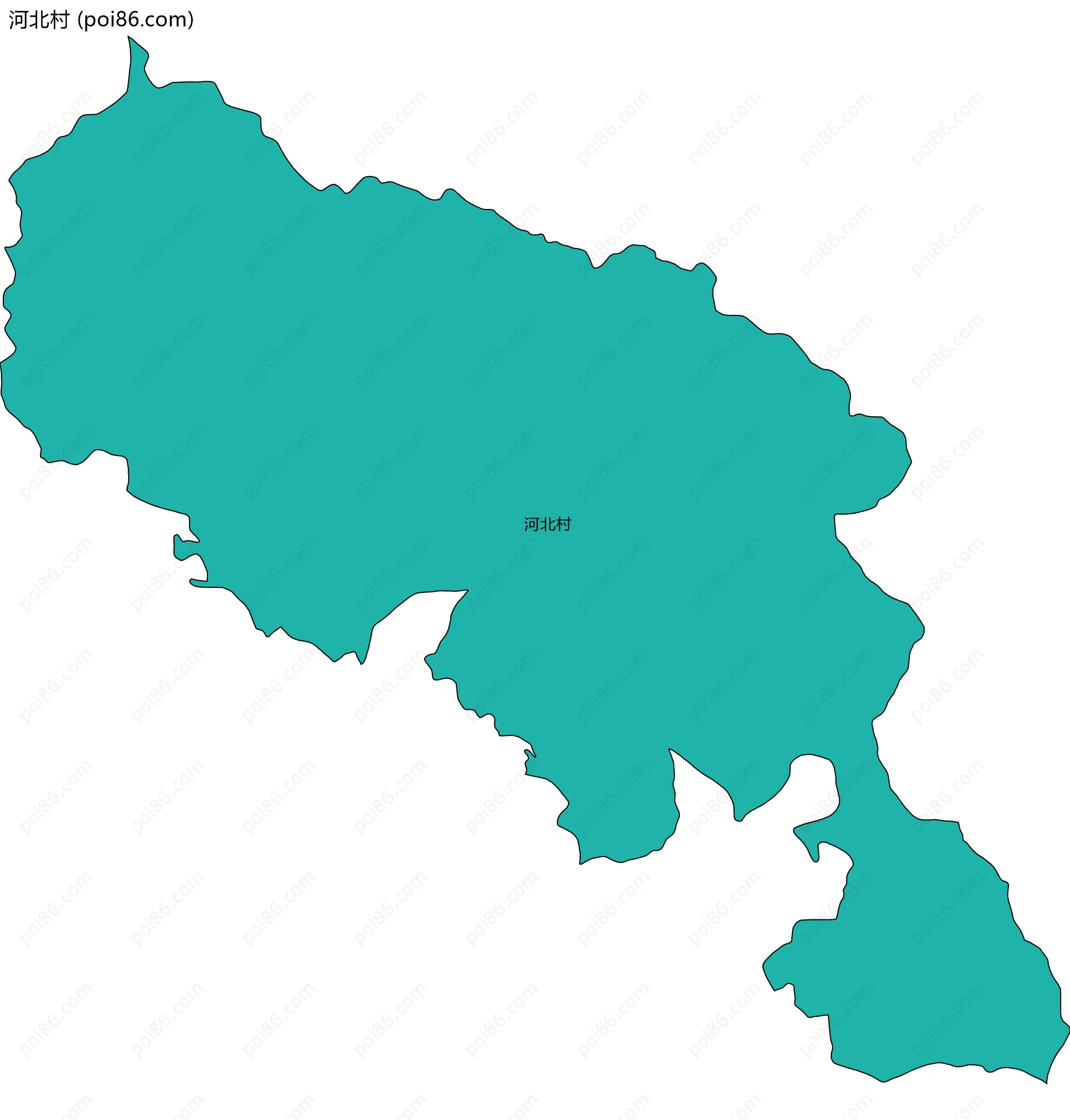 河北村边界地图