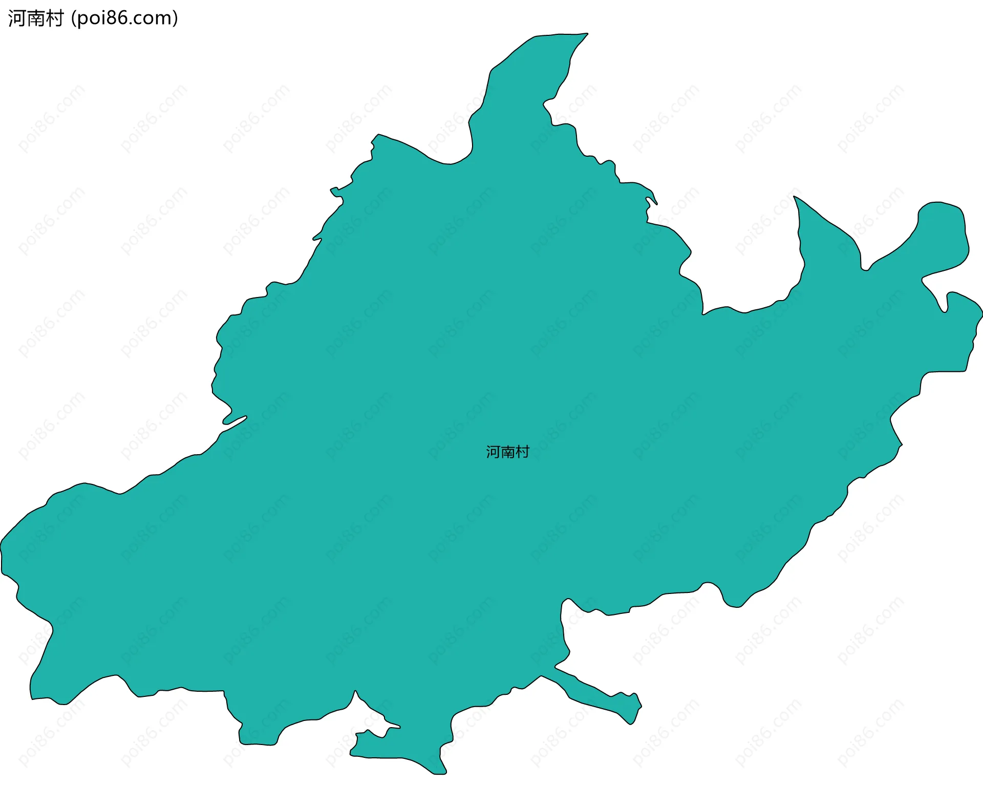 河南村边界地图