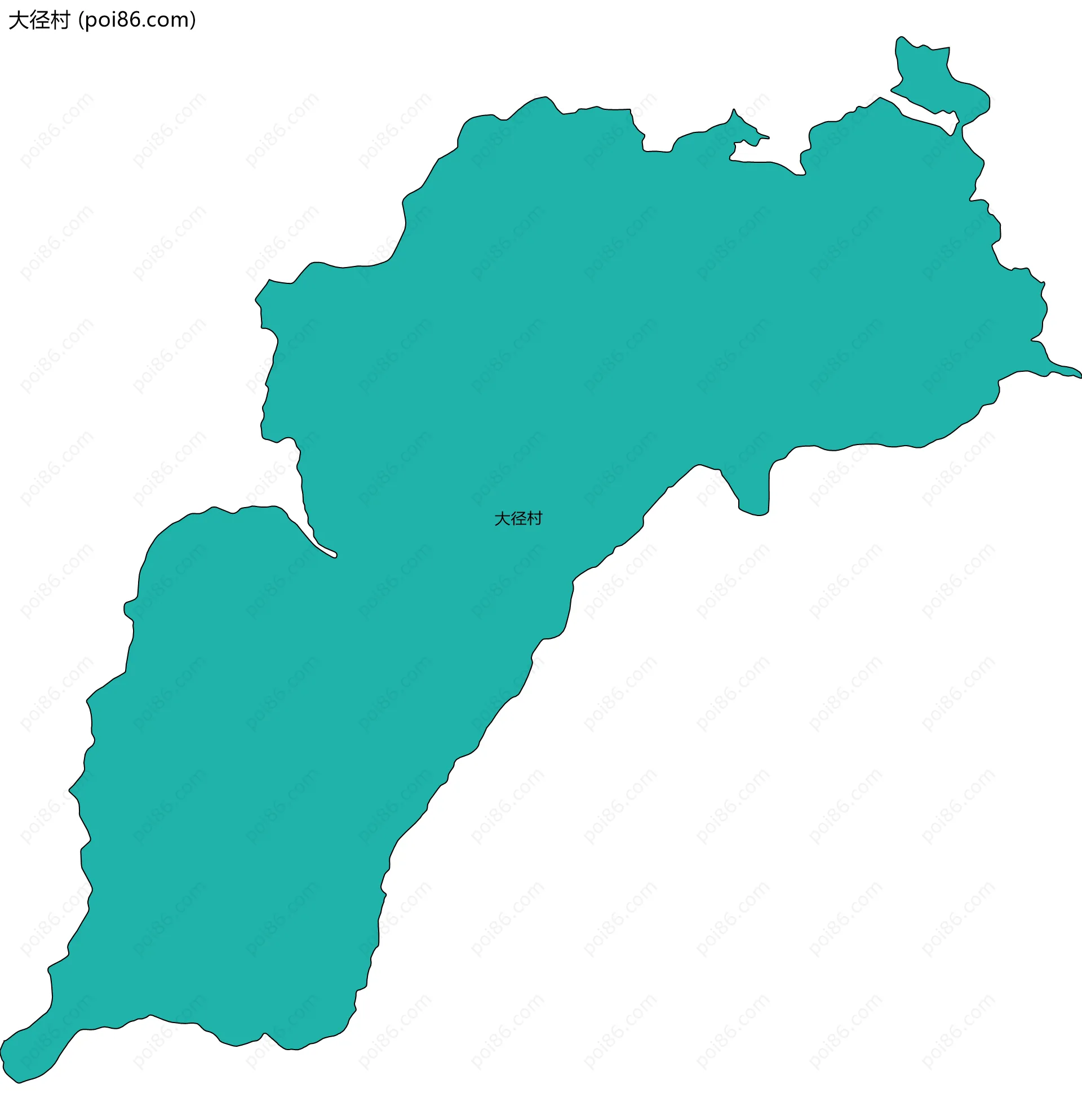 大径村边界地图