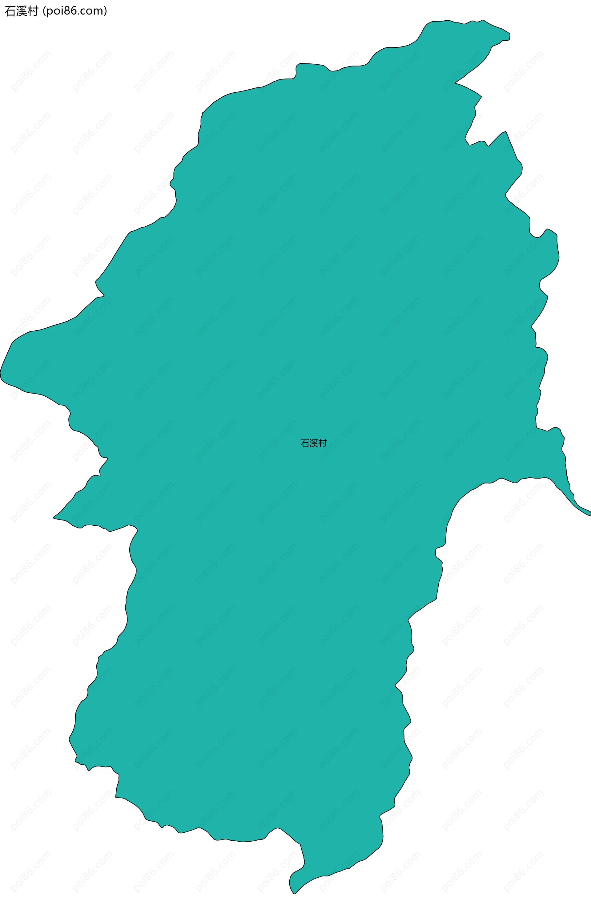 石溪村边界地图