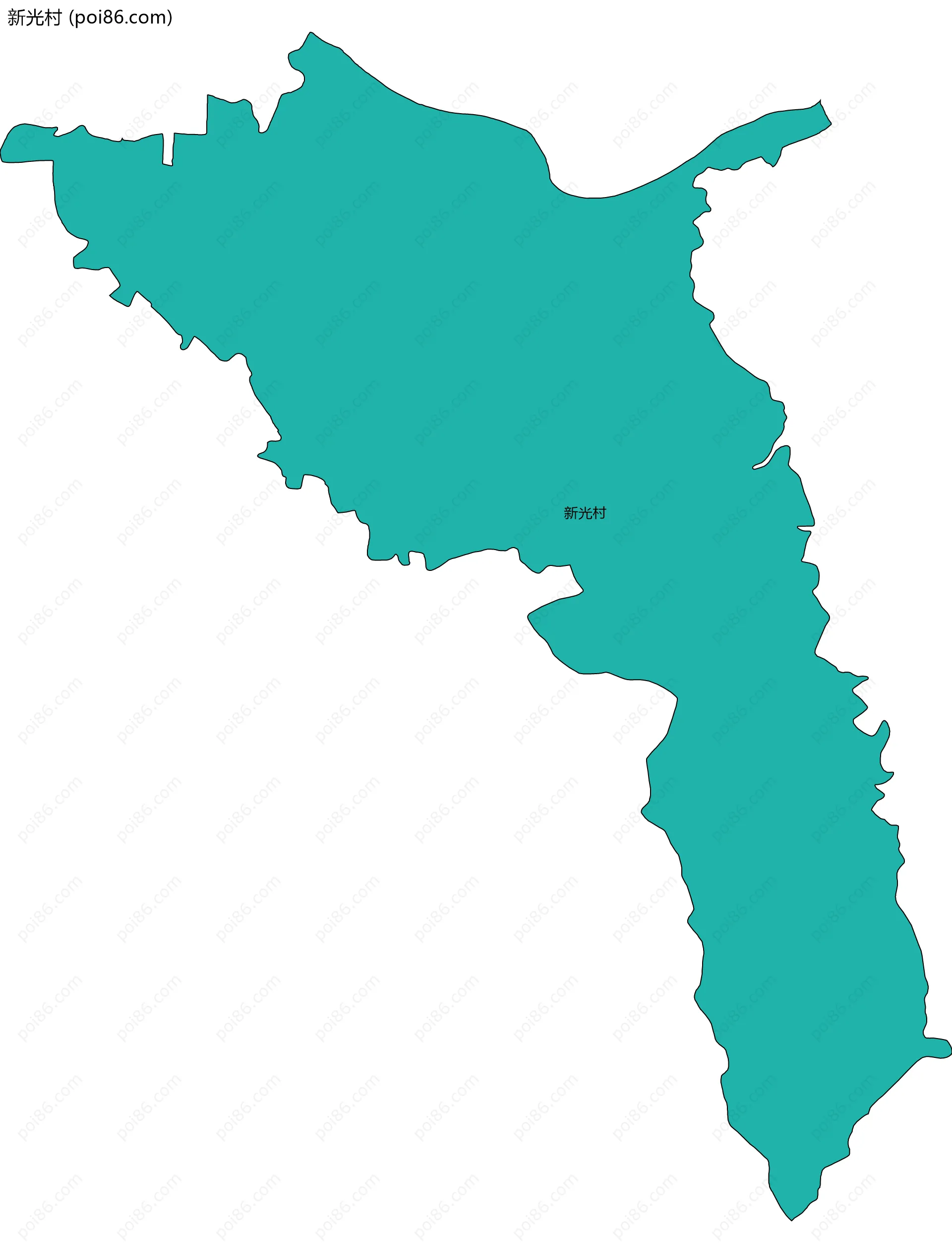 新光村边界地图