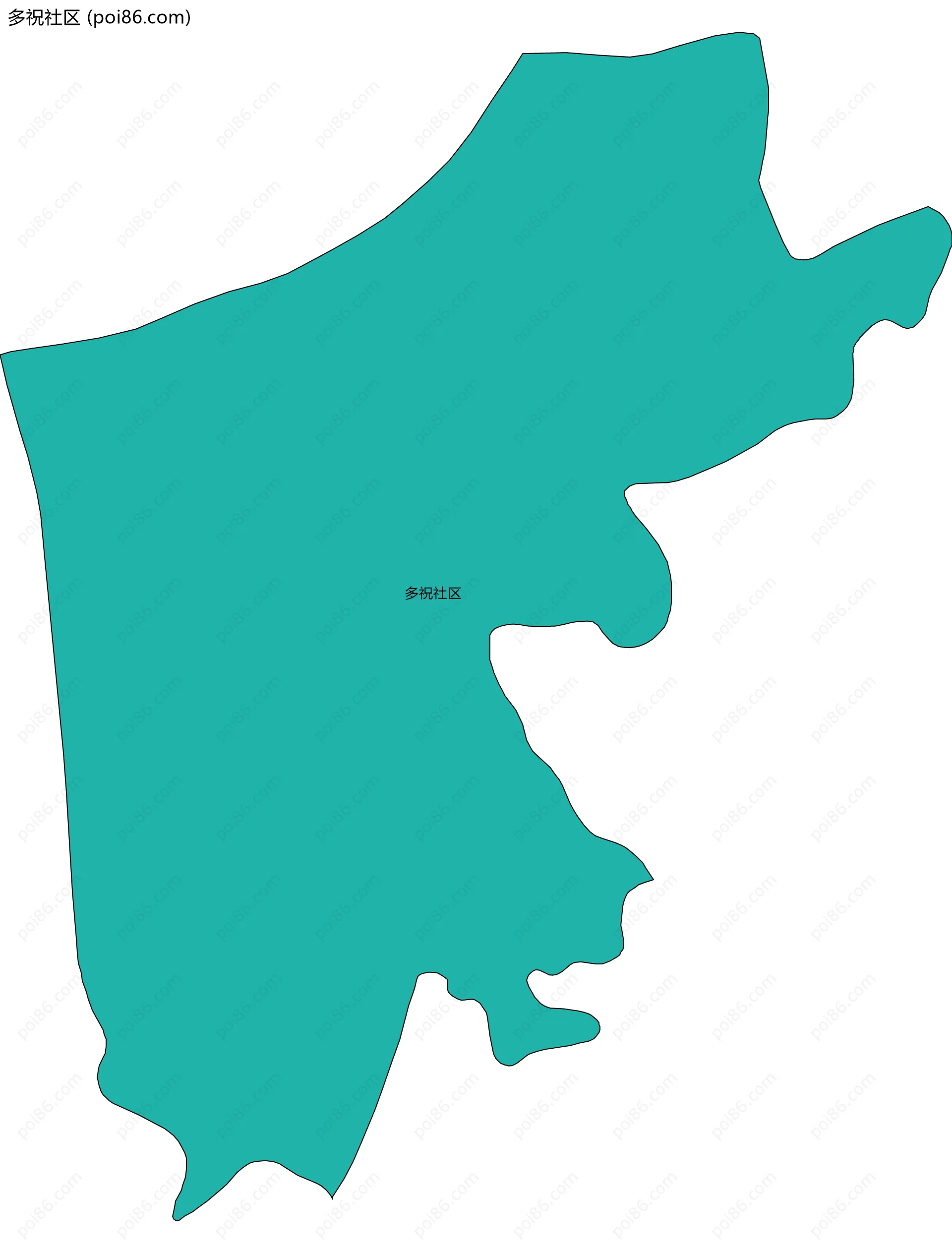 多祝社区边界地图