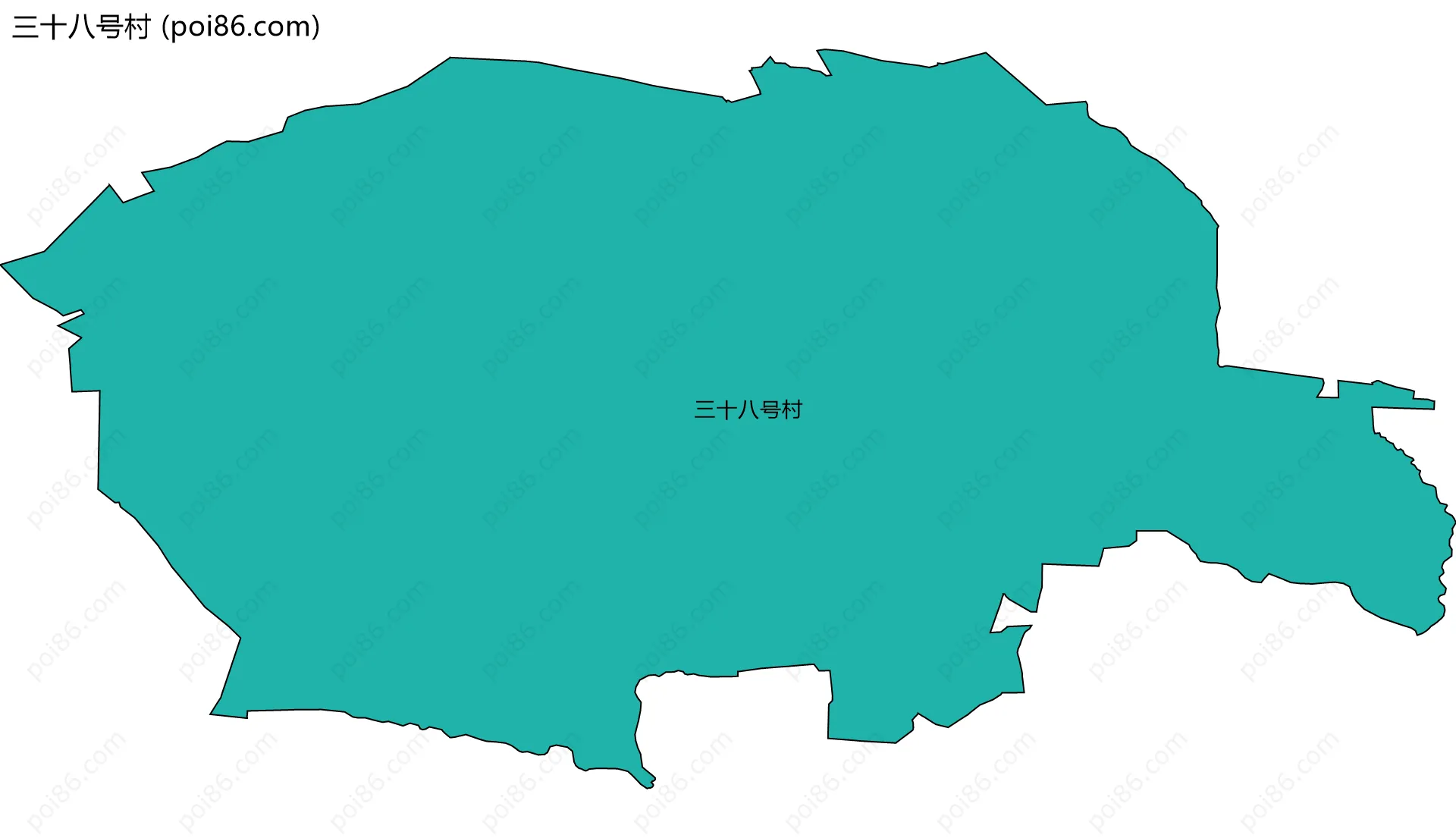 三十八号村边界地图