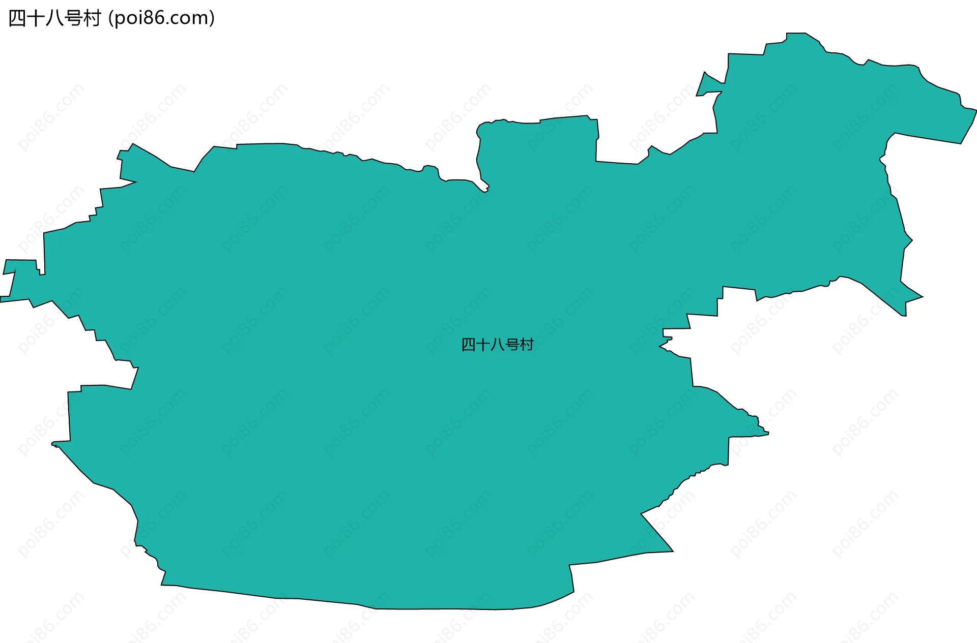 四十八号村边界地图