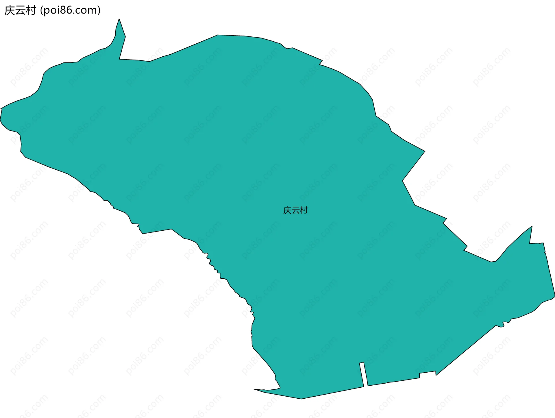 庆云村边界地图