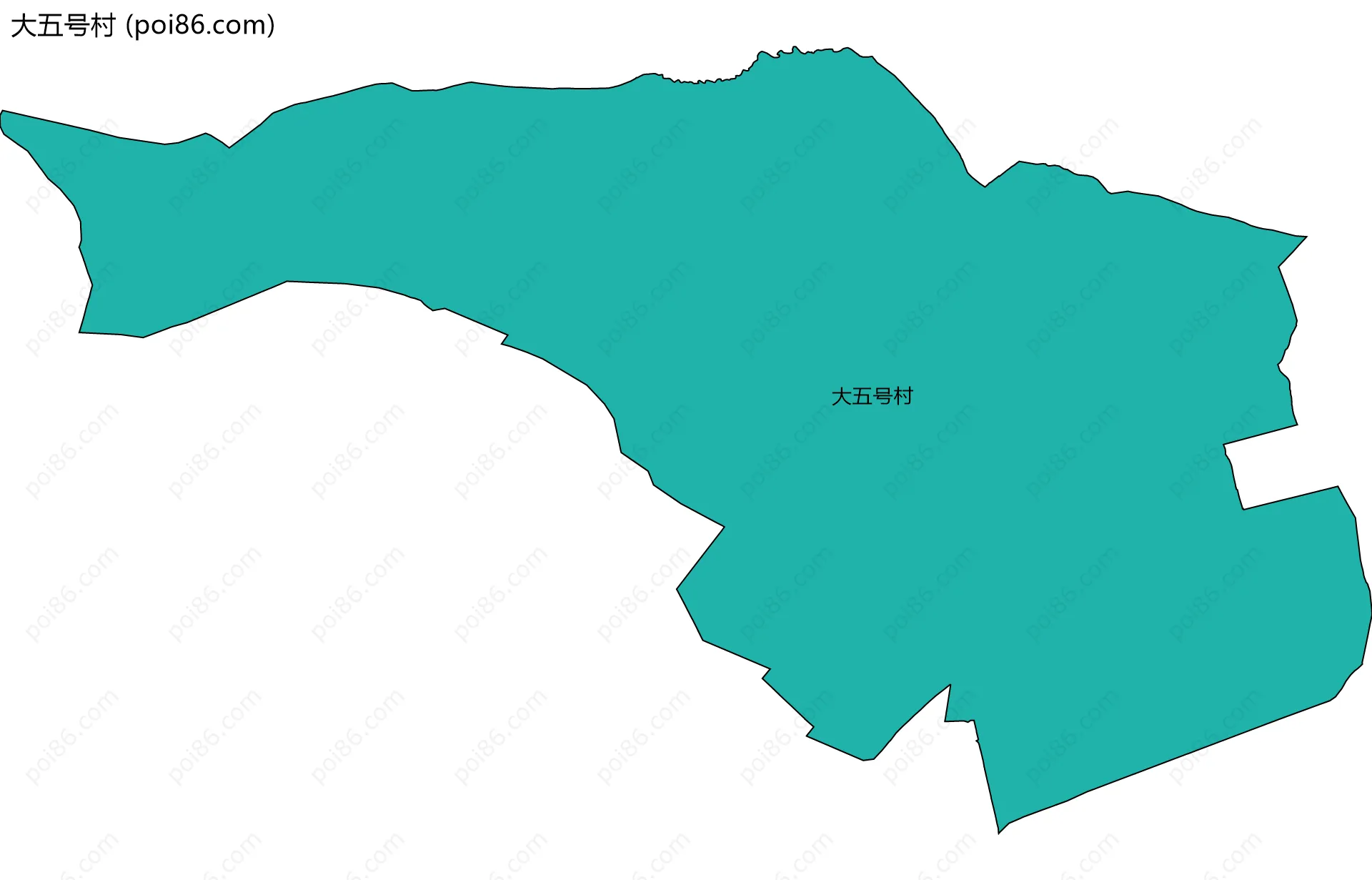 大五号村边界地图