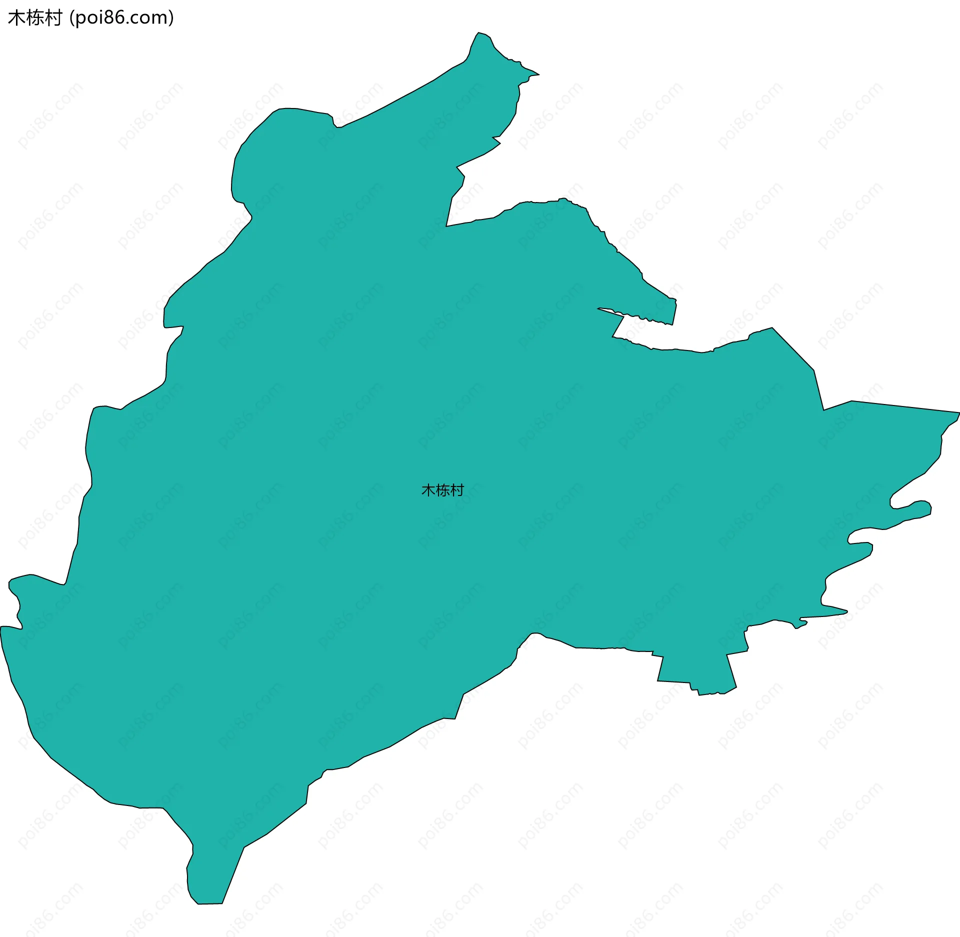 木栋村边界地图