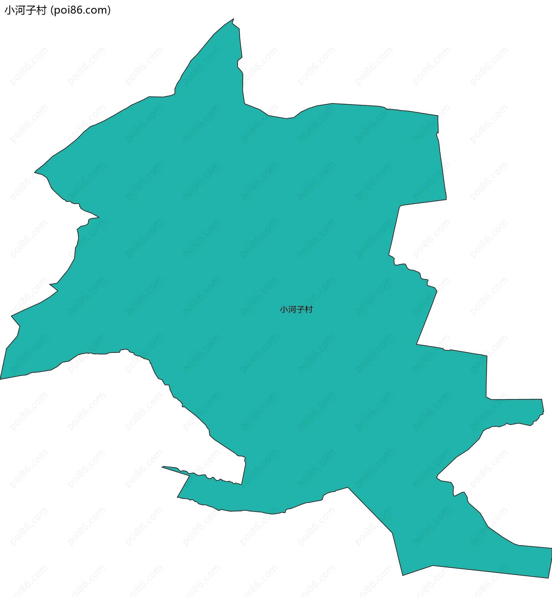 小河子村边界地图