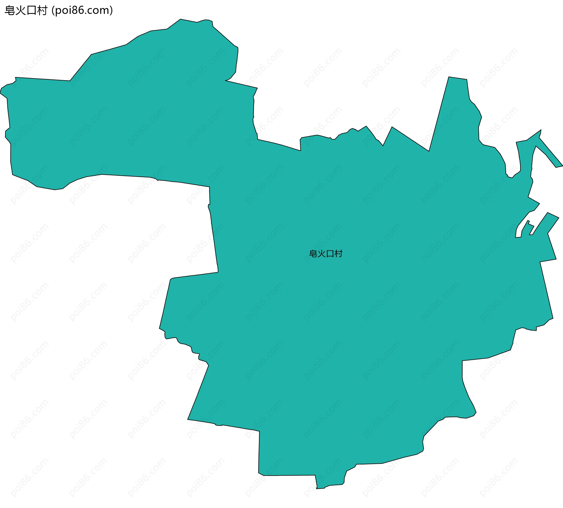 皂火口村边界地图