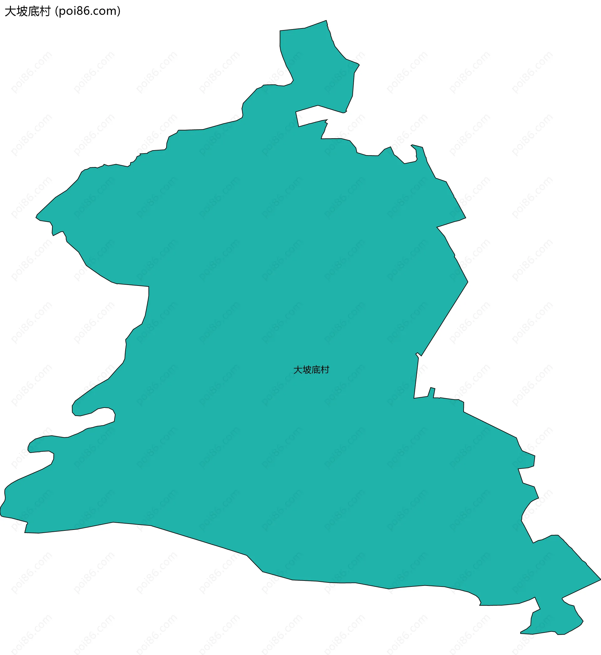 大坡底村边界地图