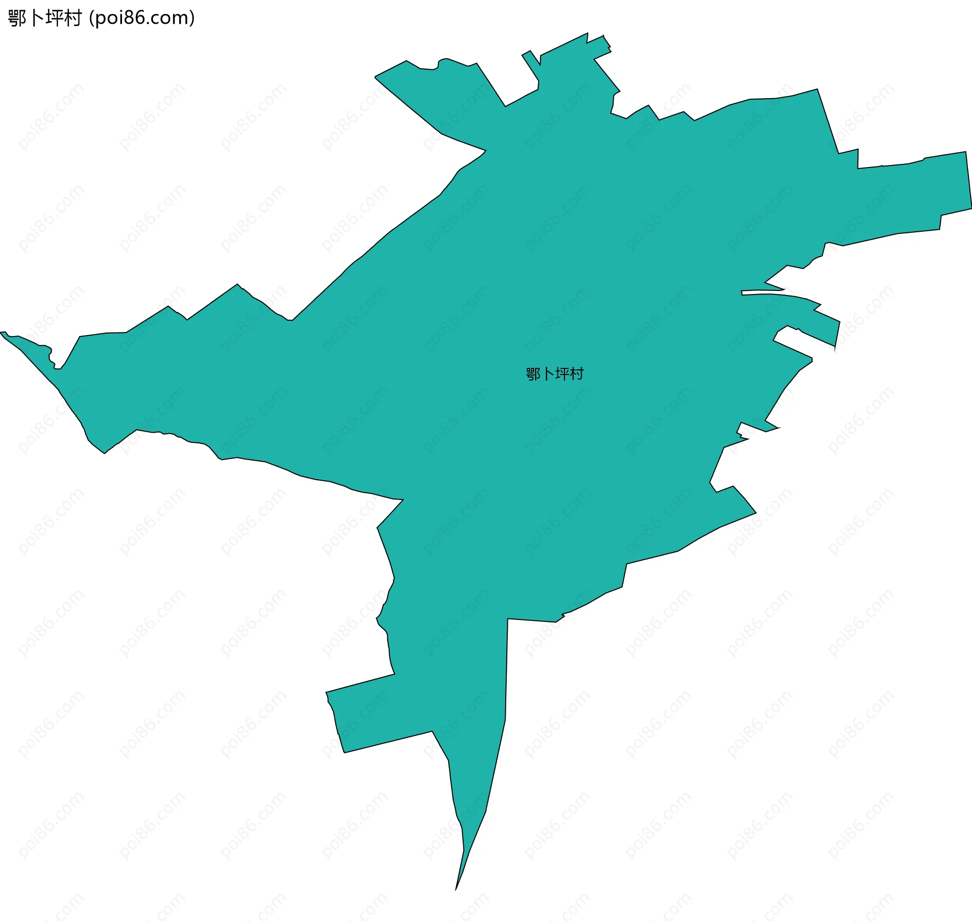 鄂卜坪村边界地图