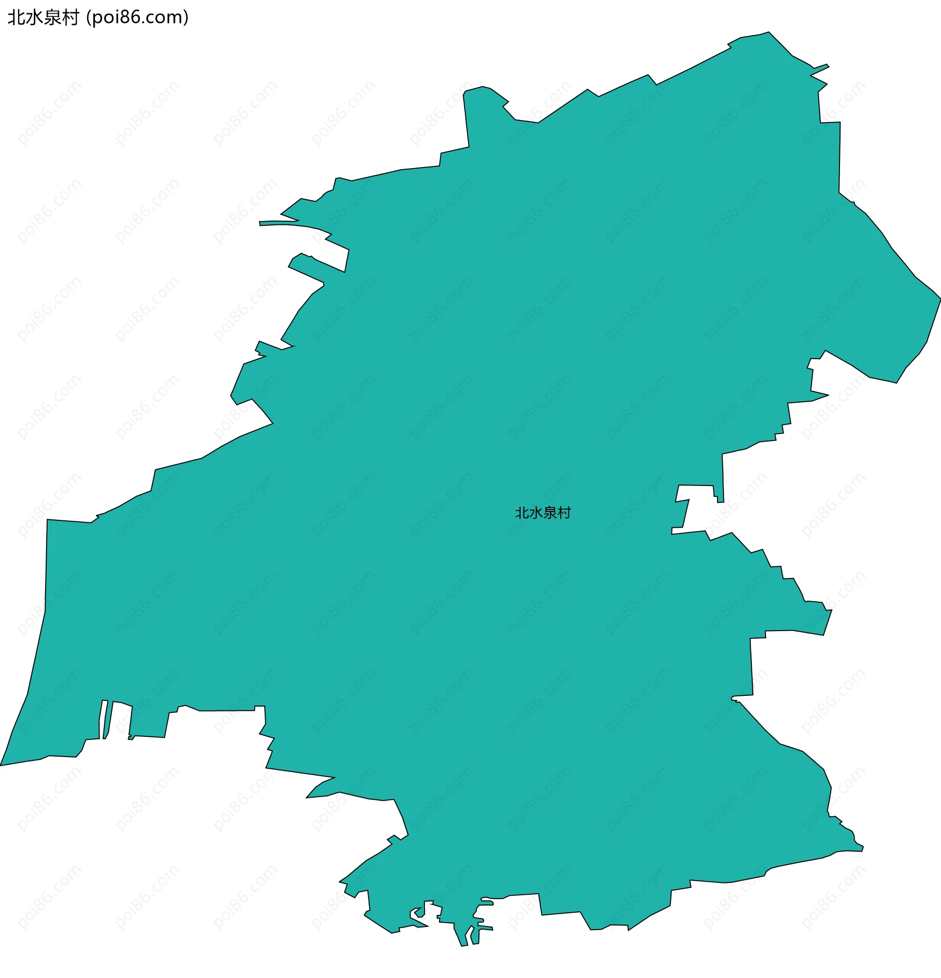 北水泉村边界地图