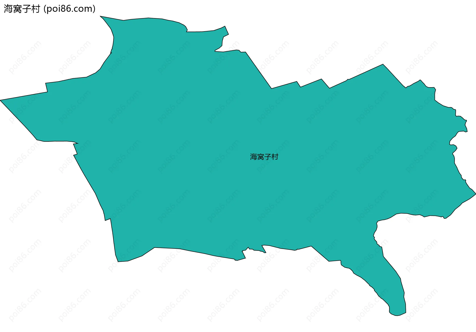 海窝子村边界地图