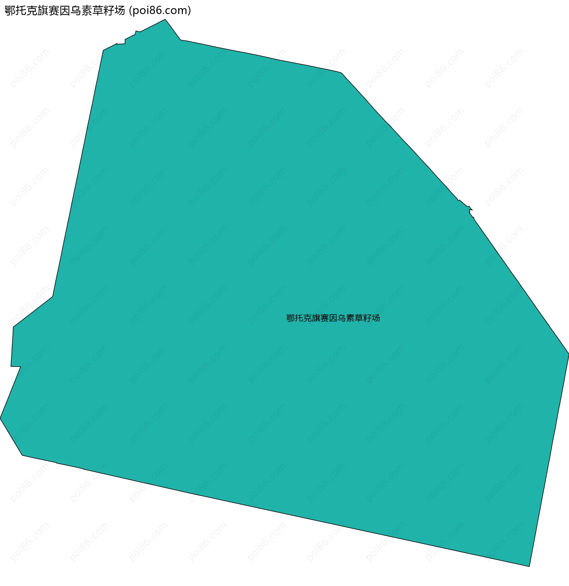 鄂托克旗赛因乌素草籽场边界地图(五级行政区划)