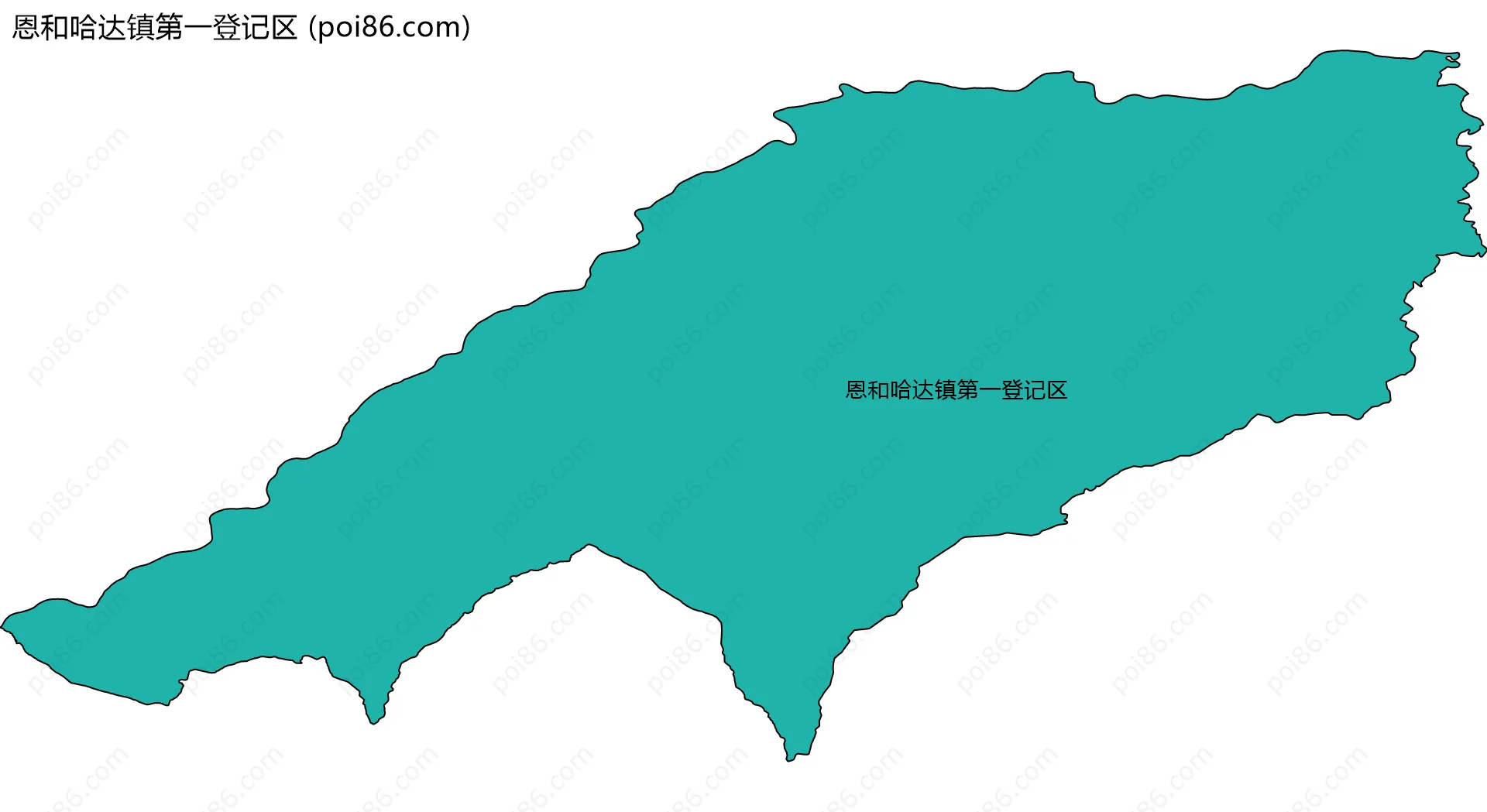 恩和哈达镇第一登记区边界地图