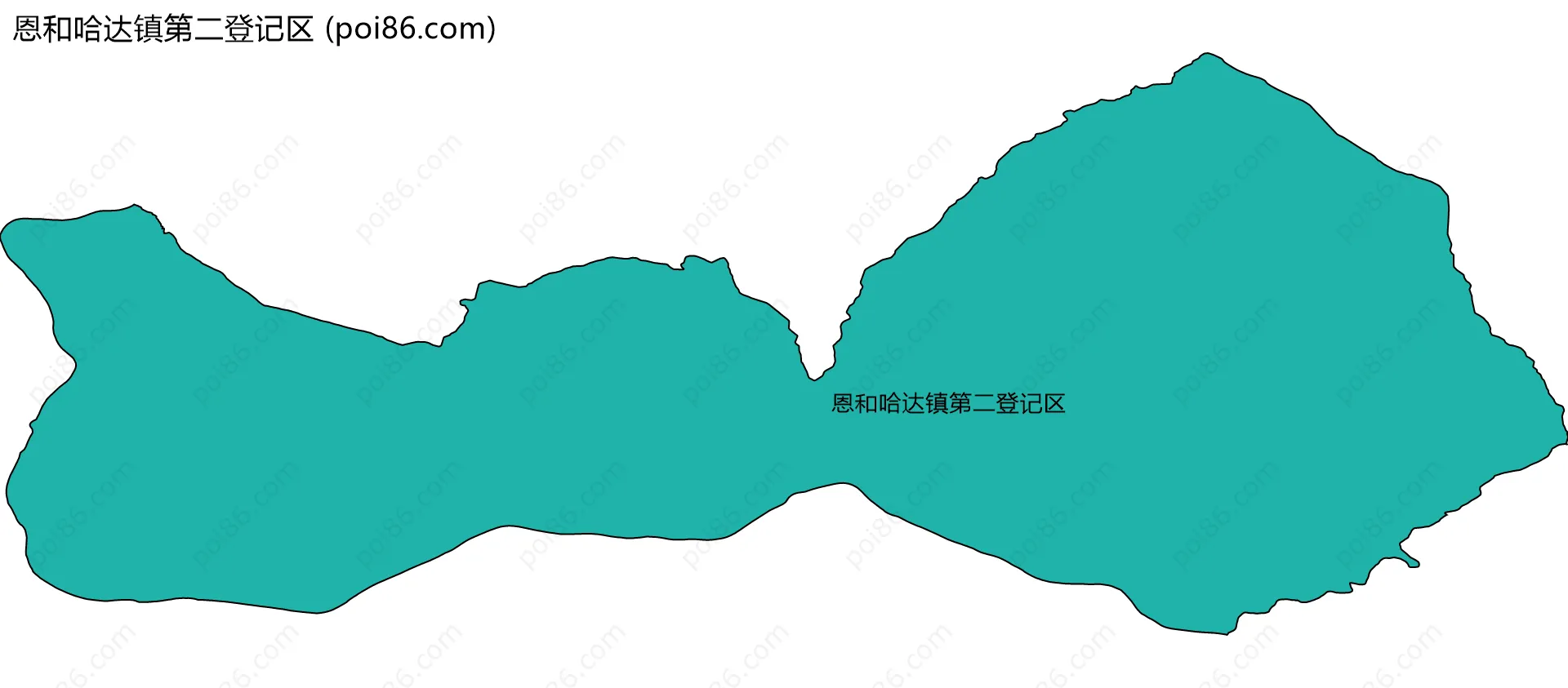恩和哈达镇第二登记区边界地图
