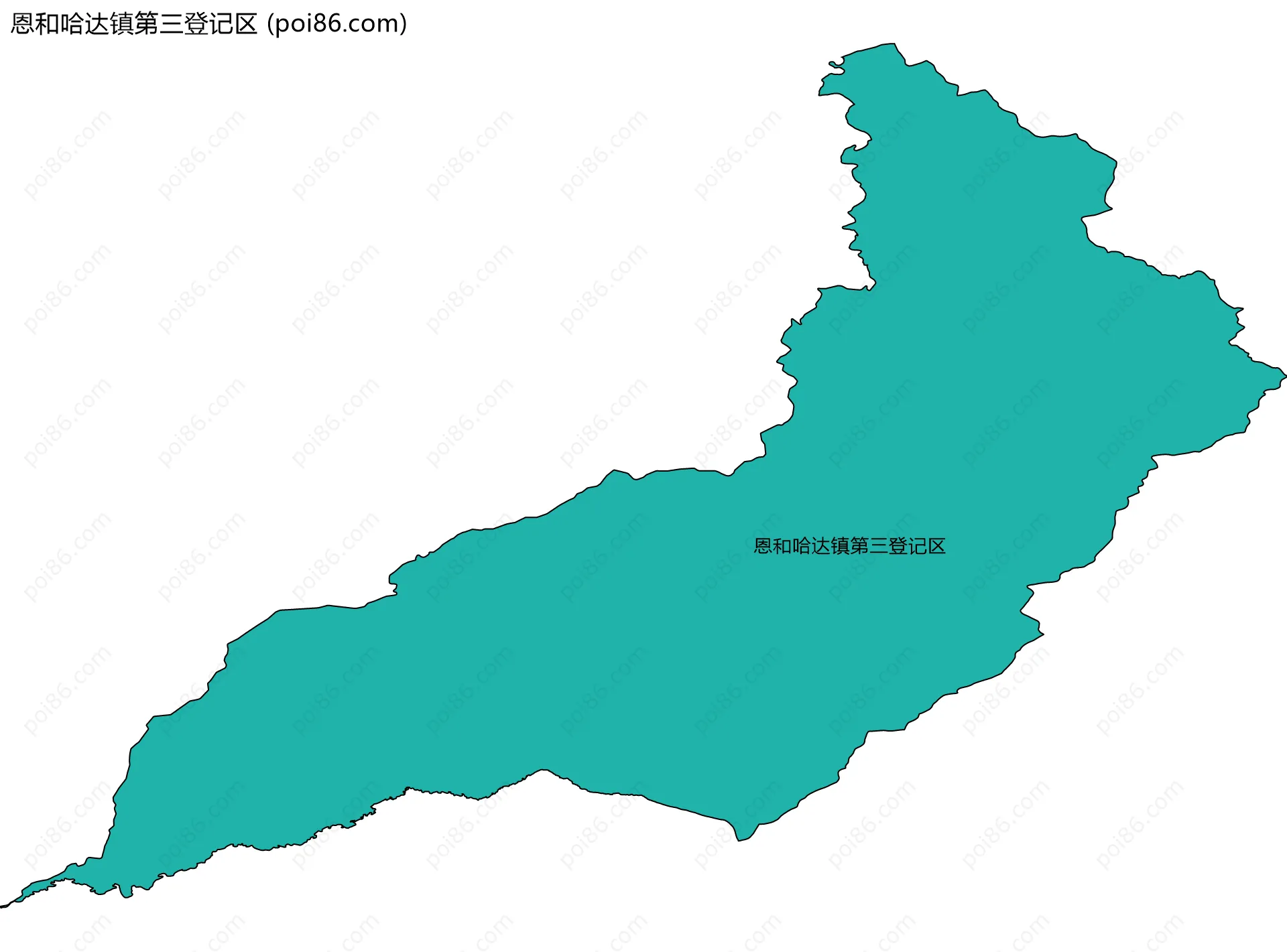 恩和哈达镇第三登记区边界地图