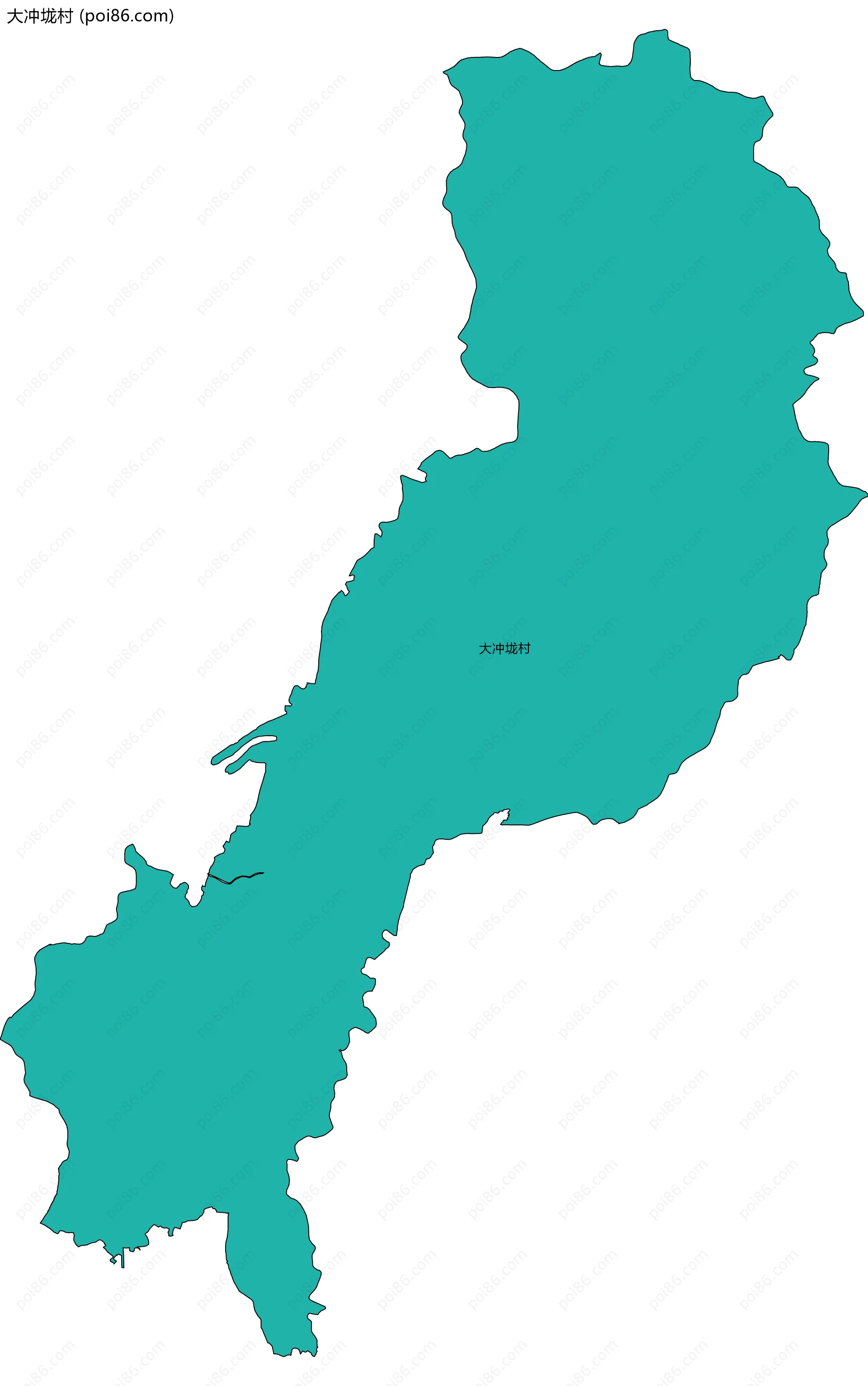 大冲垅村边界地图