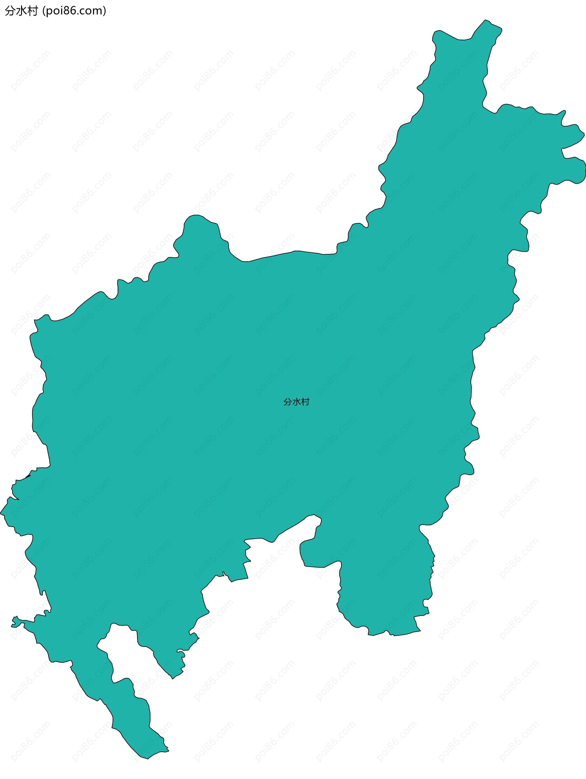 分水村边界地图