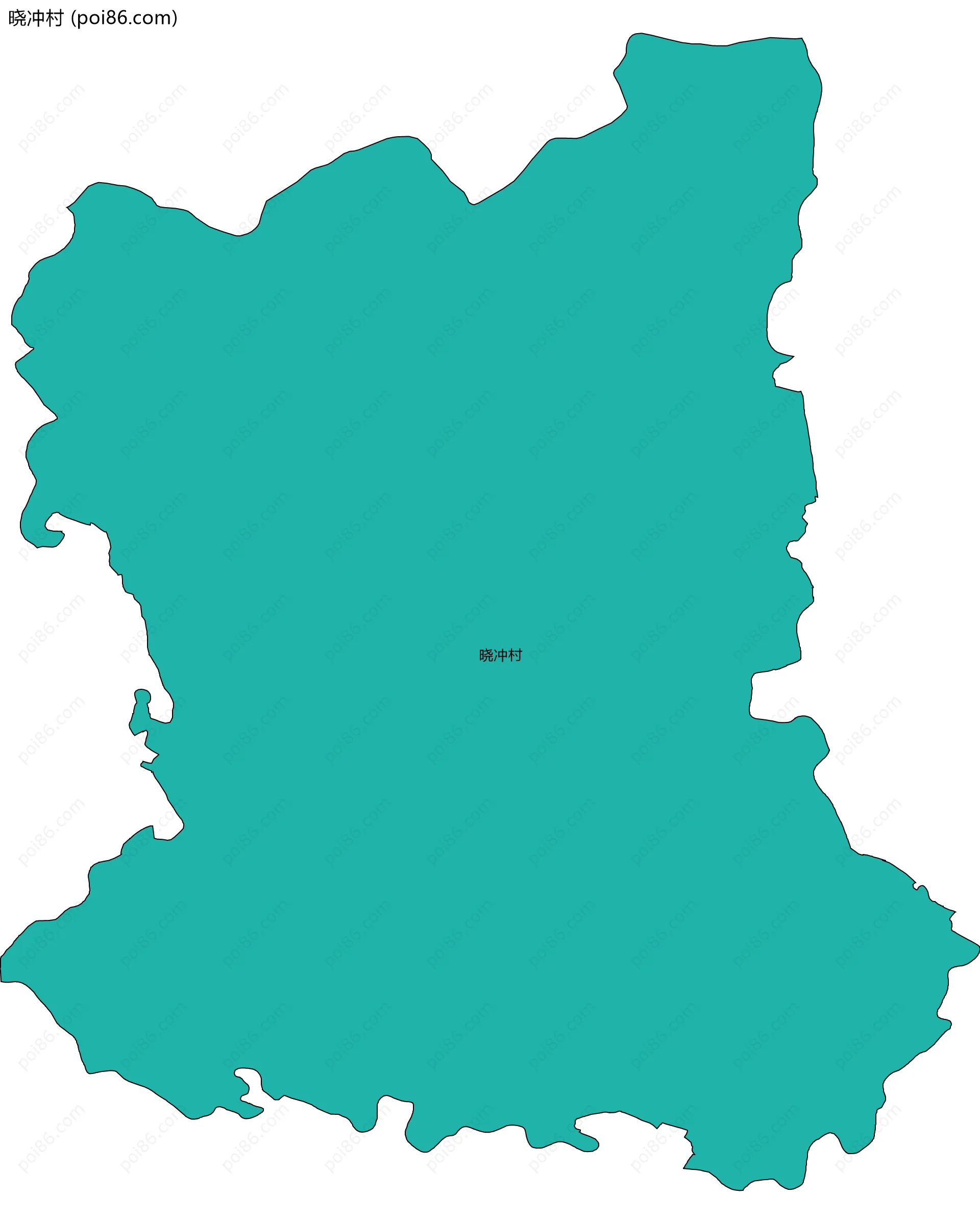 晓冲村边界地图