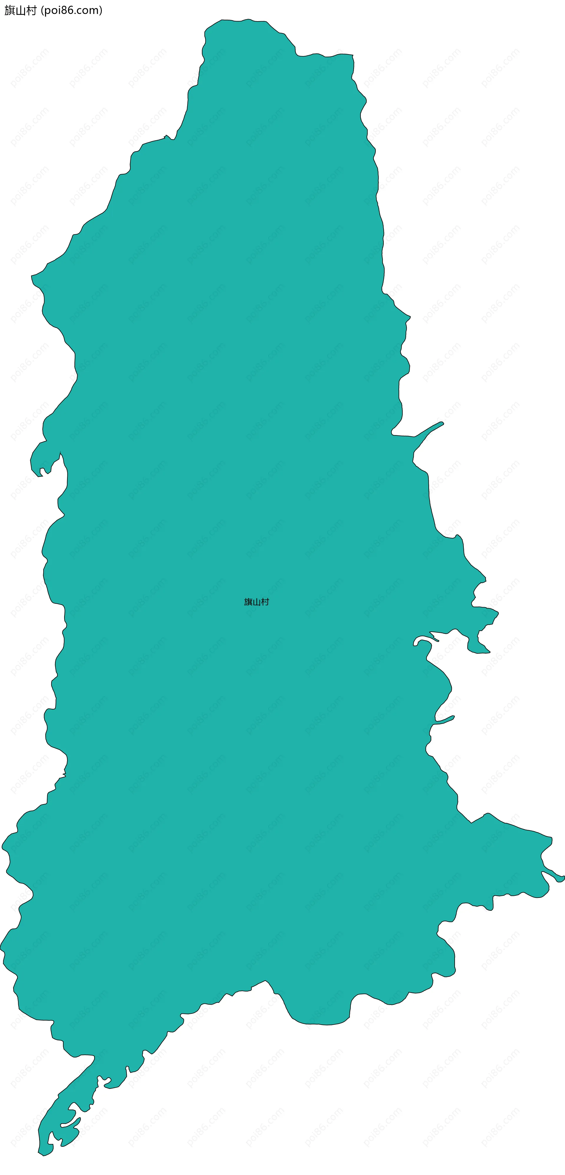 旗山村边界地图