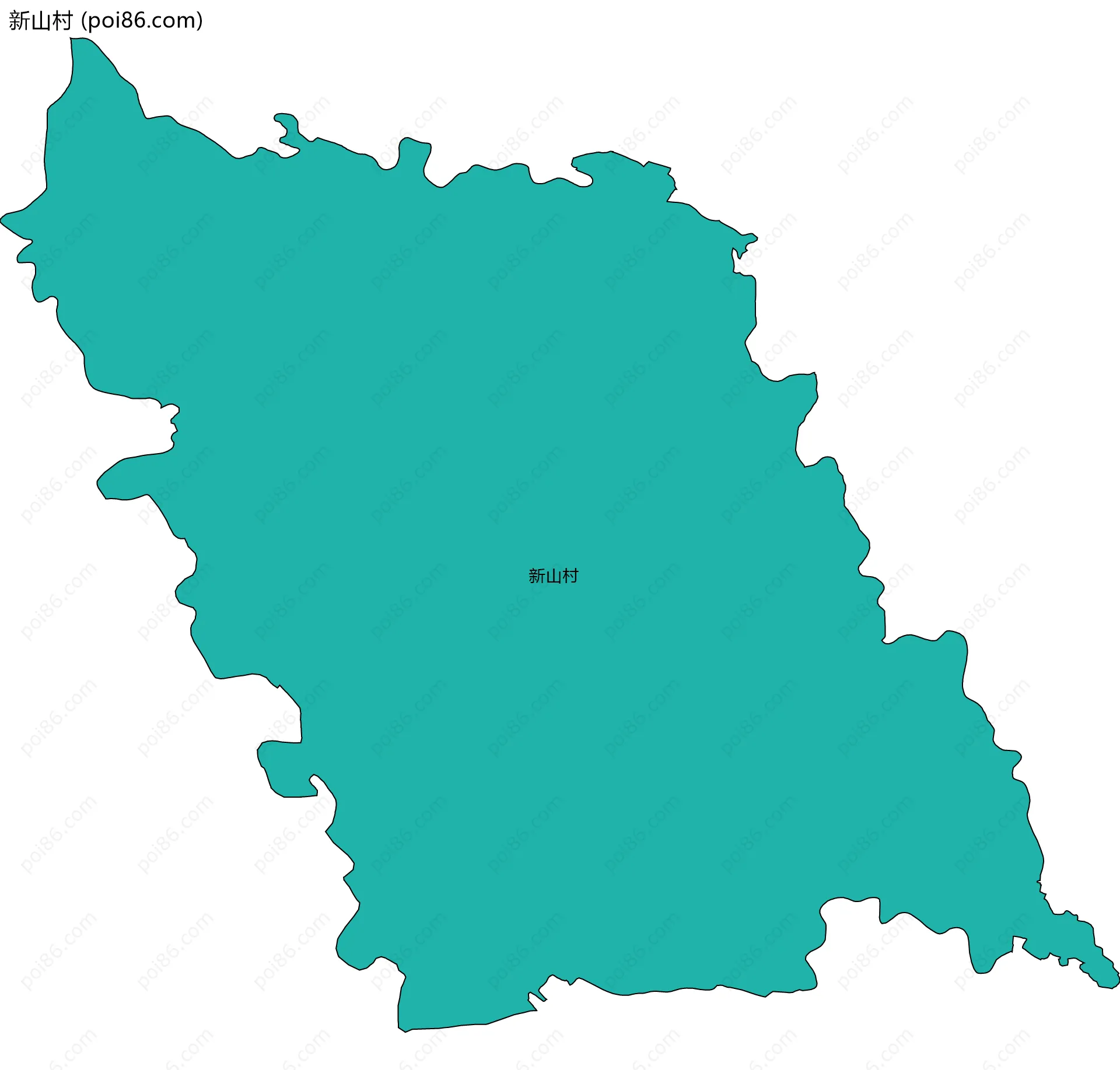 新山村边界地图