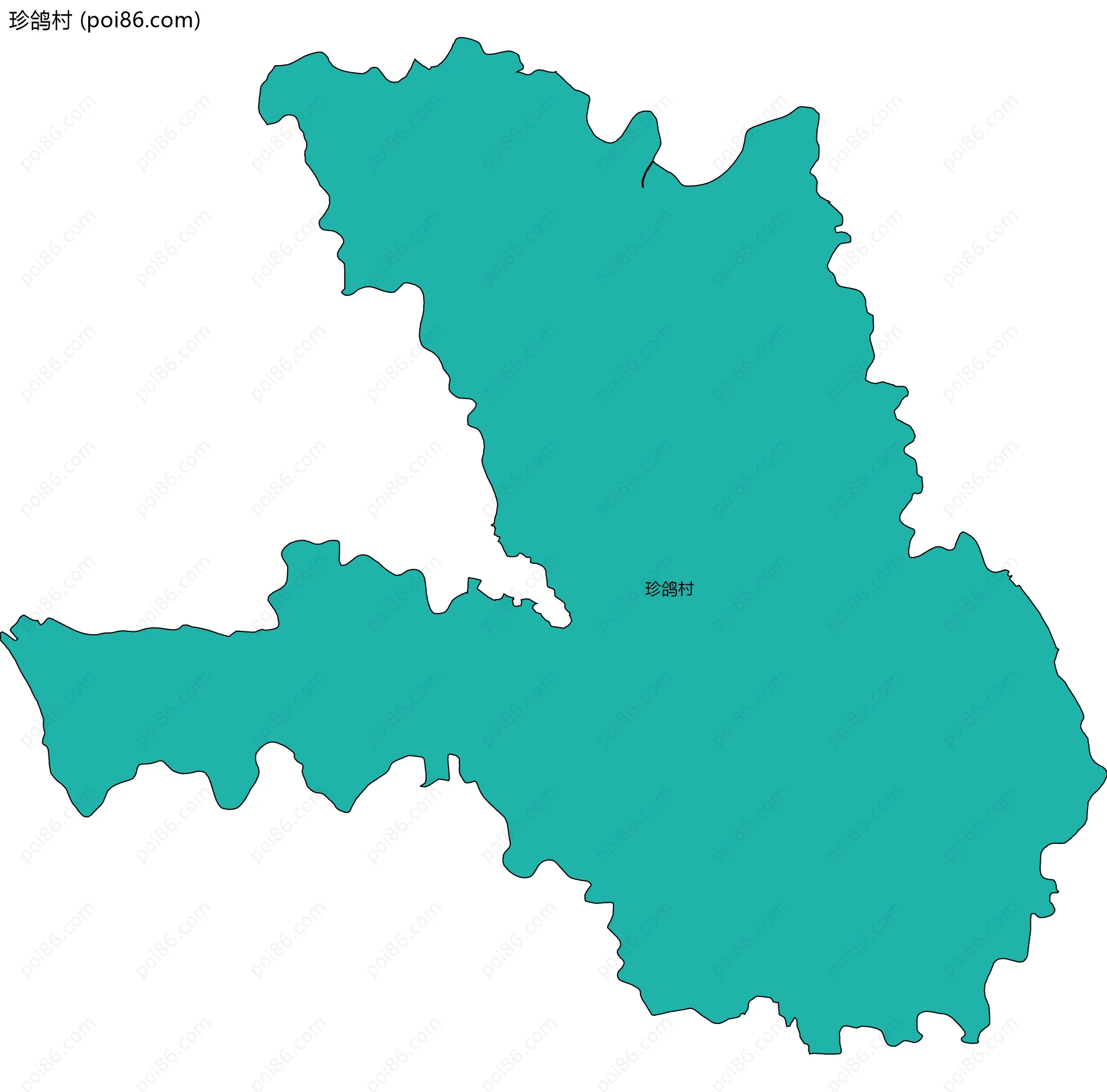 珍鸽村边界地图