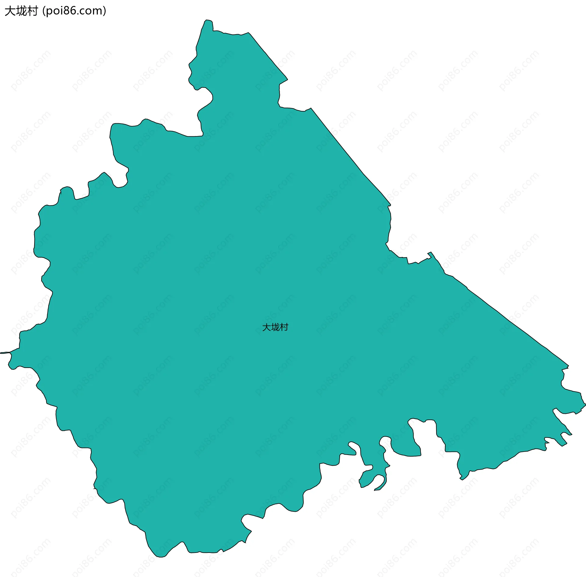 大垅村边界地图