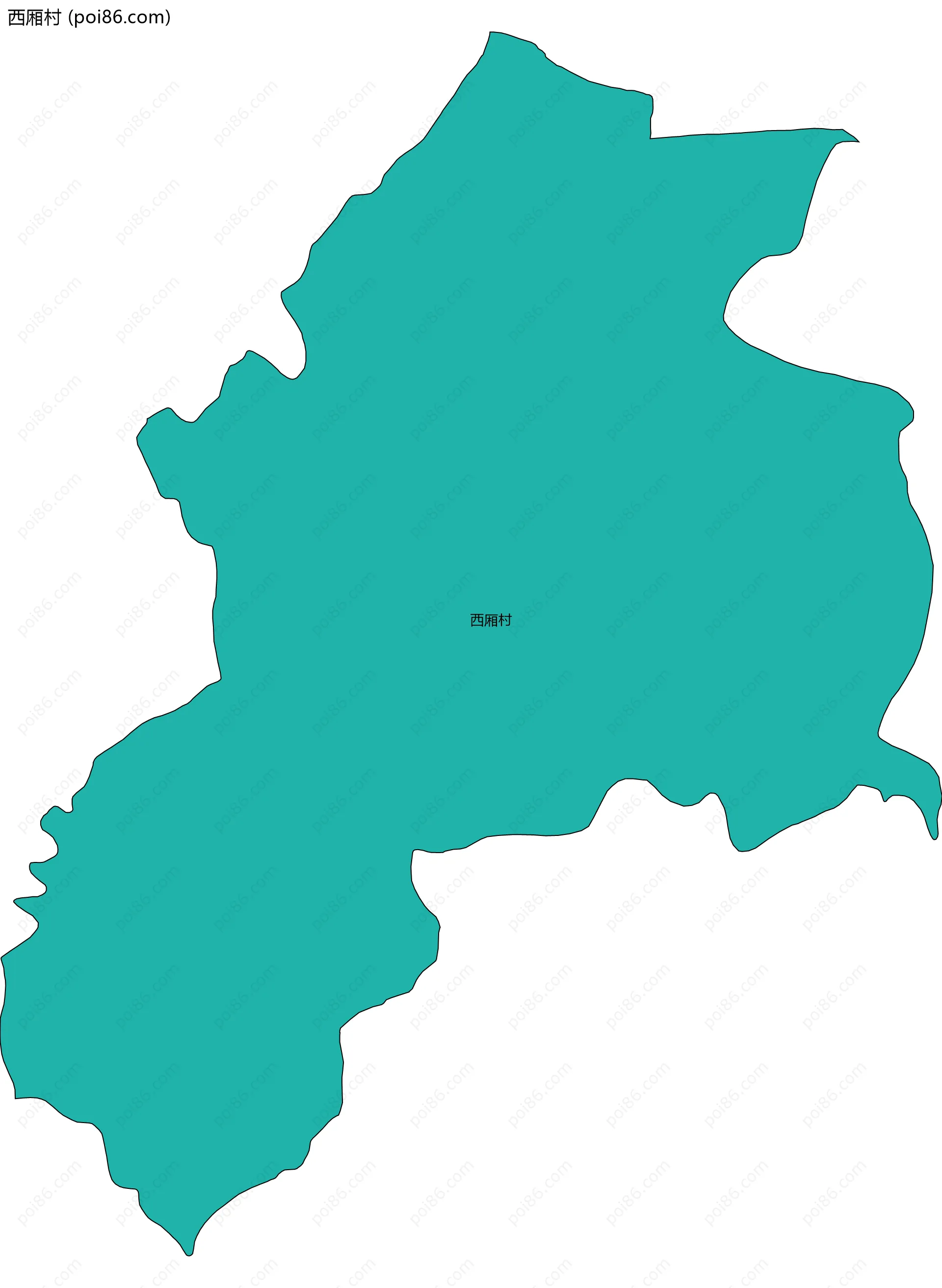 西厢村边界地图