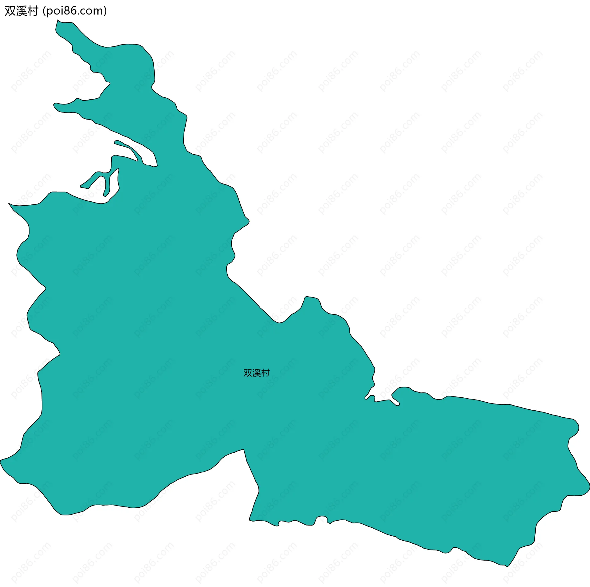 双溪村边界地图