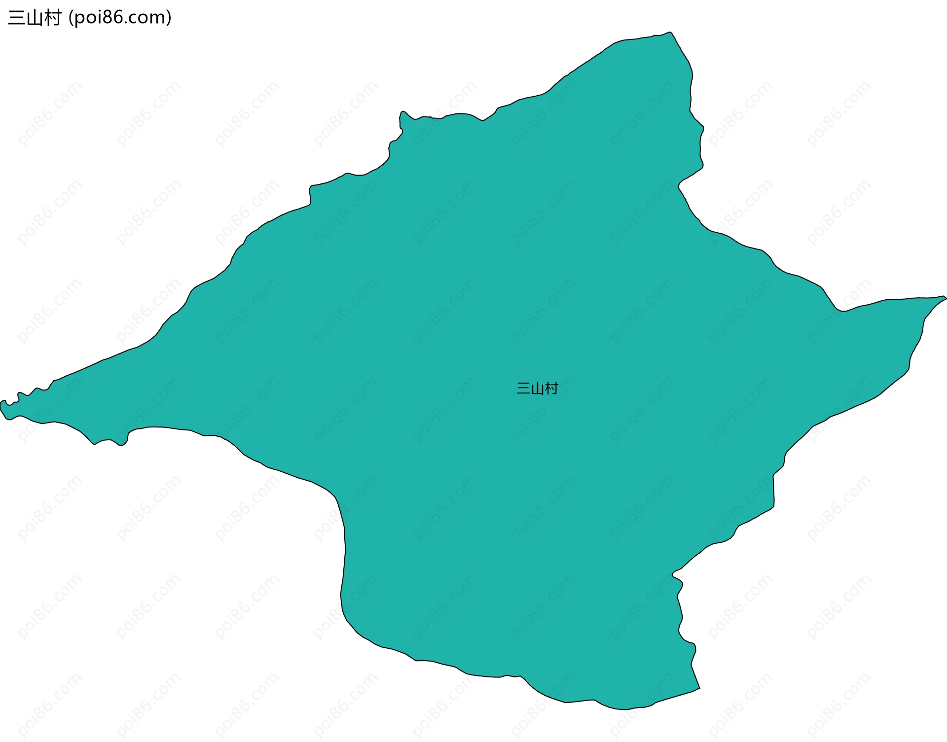 三山村边界地图