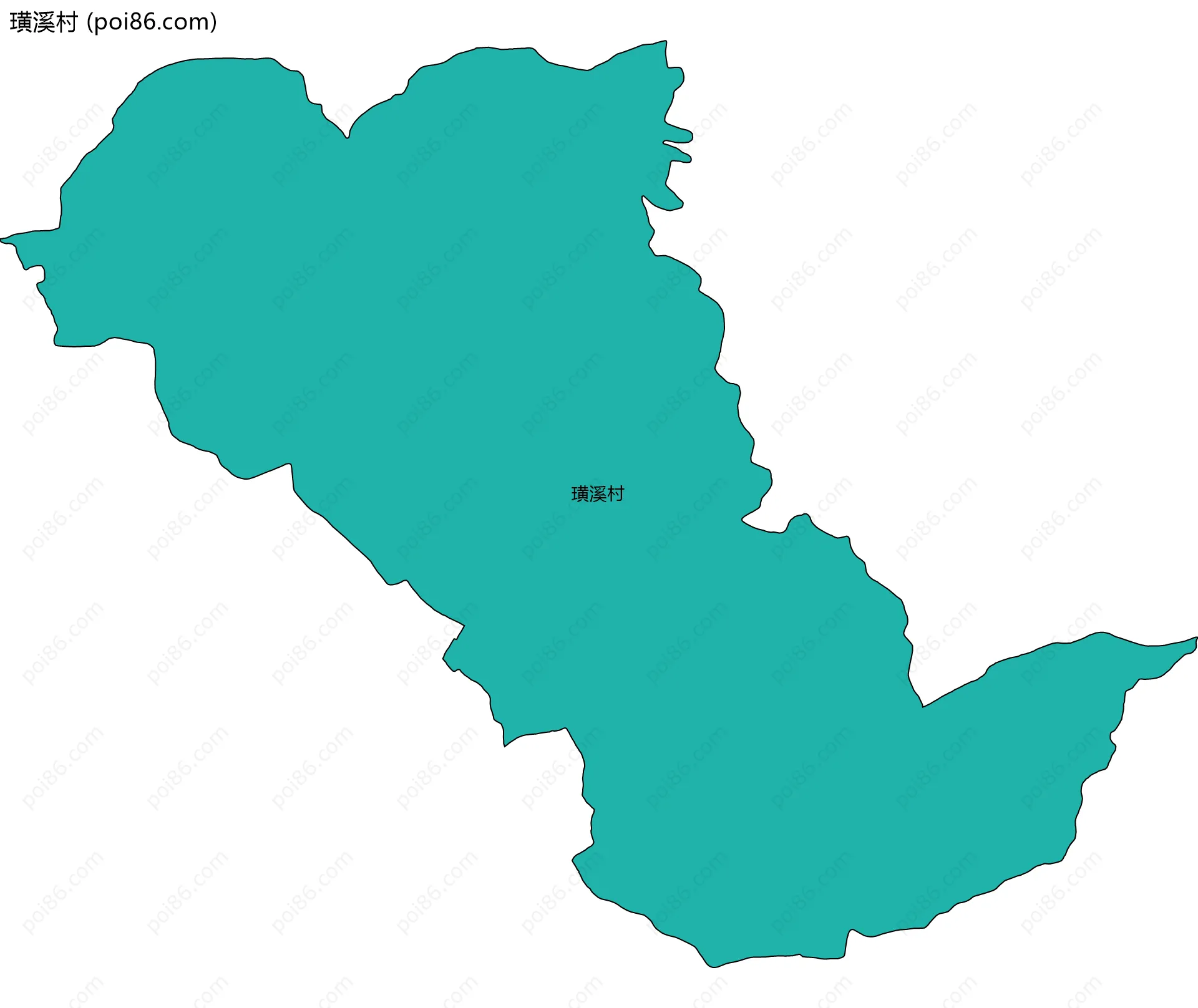 璜溪村边界地图